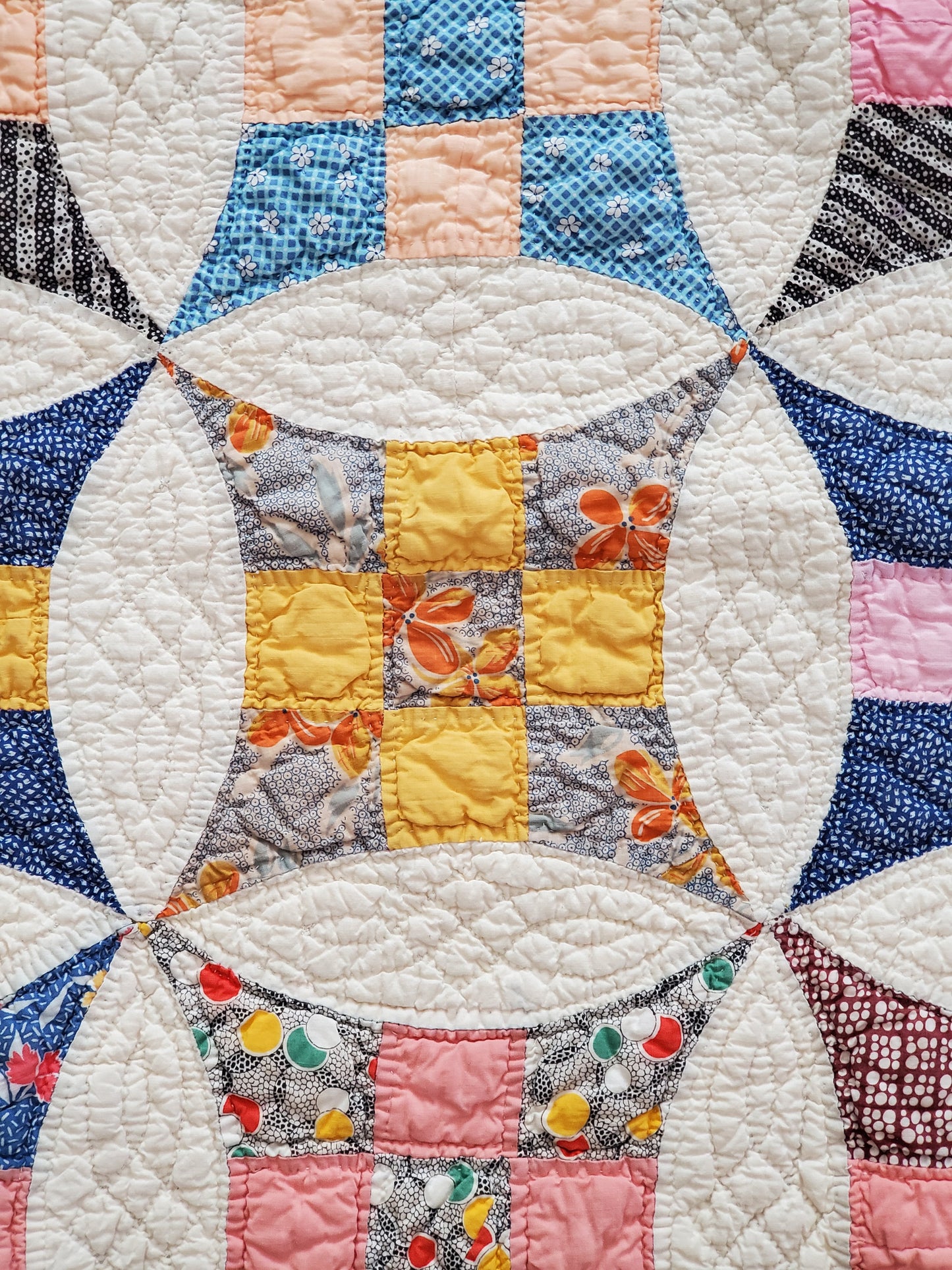 Improved 9 Patch Vintage Quilt, ca 1930