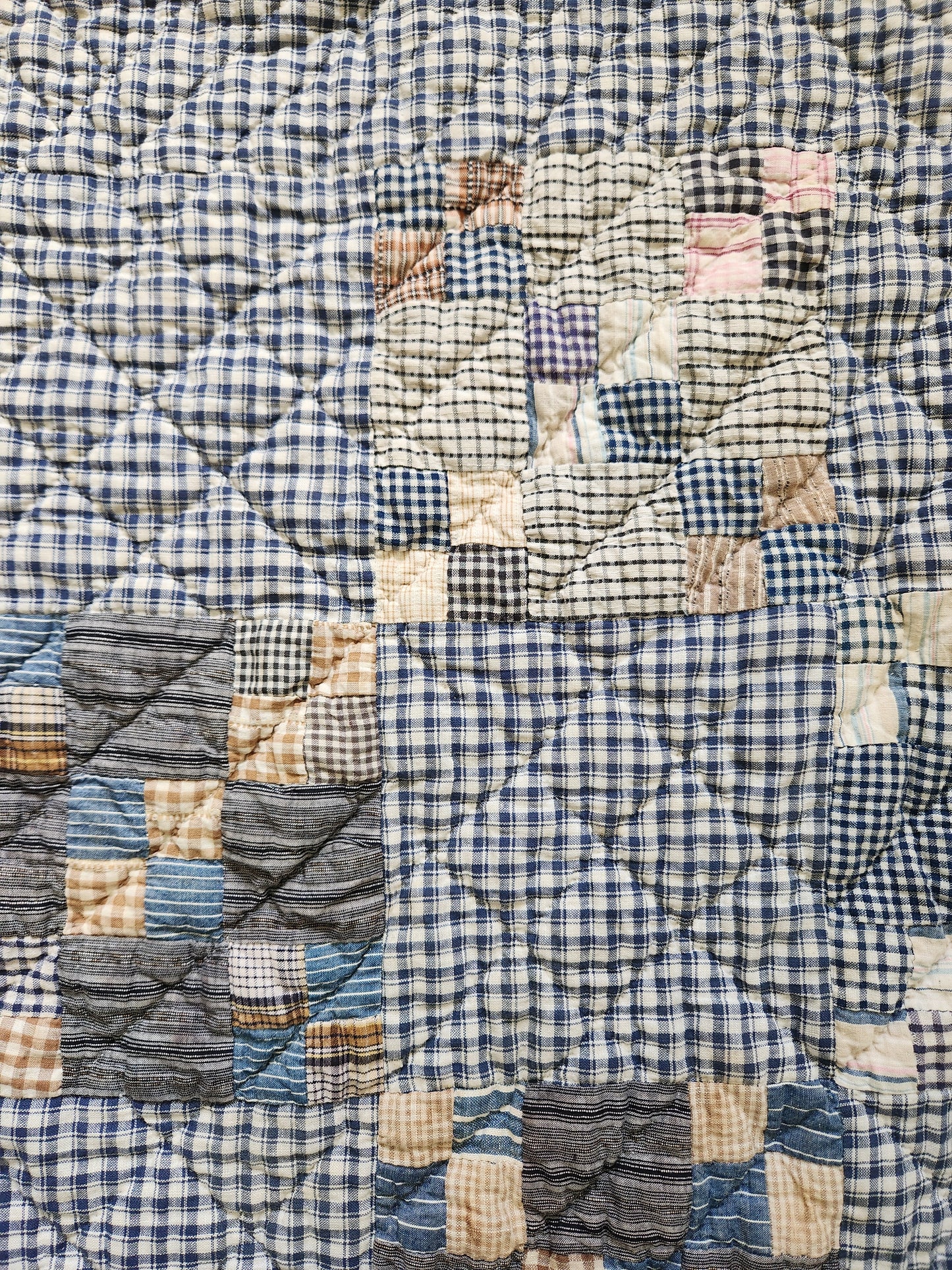 Vintage Plaid Patchwork Quilt
