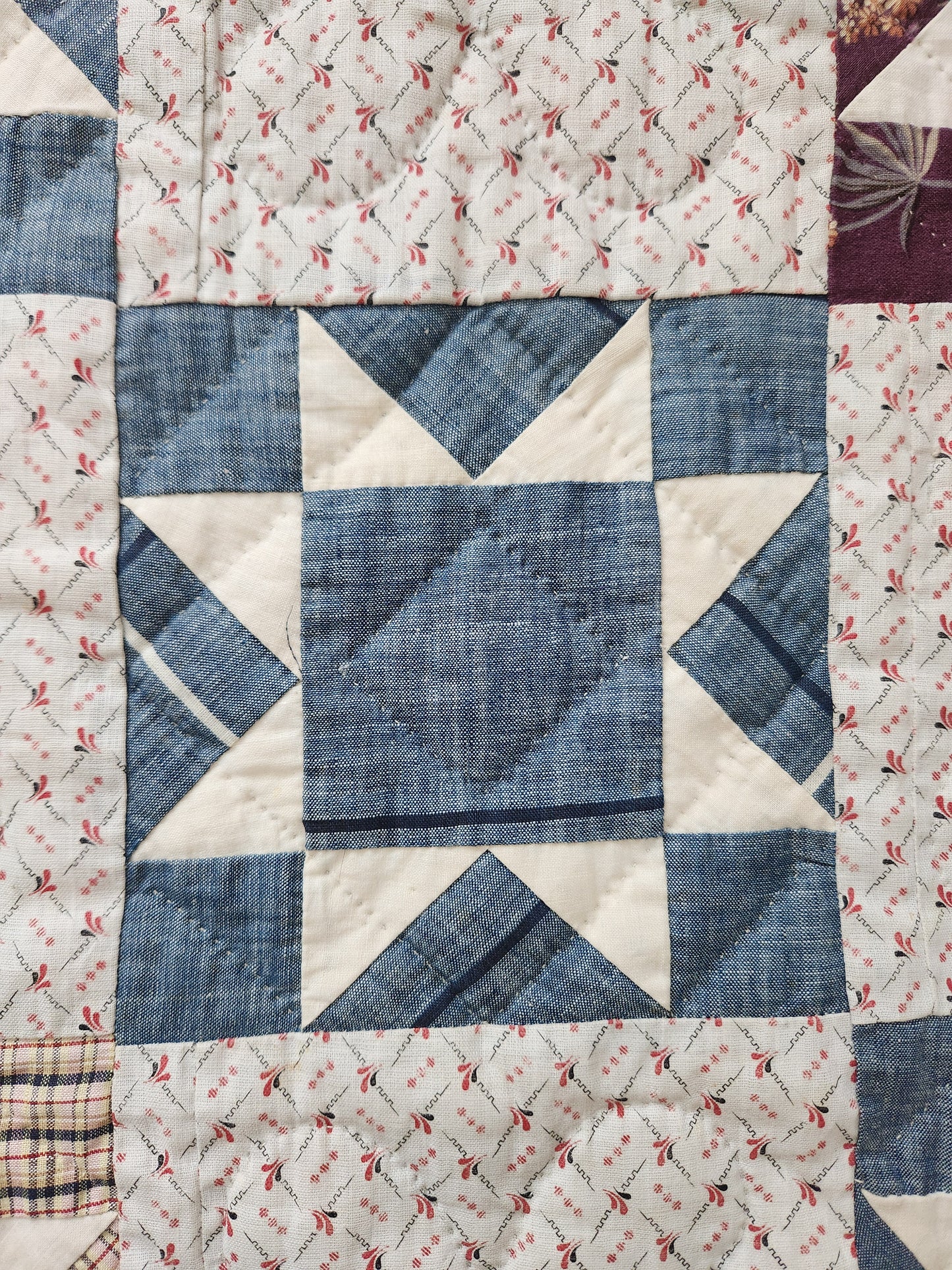 Antique Evening Star Quilt c1900