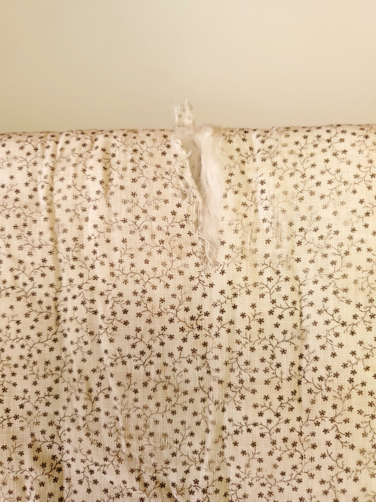 Hand Tied Shirting Quilt c1920