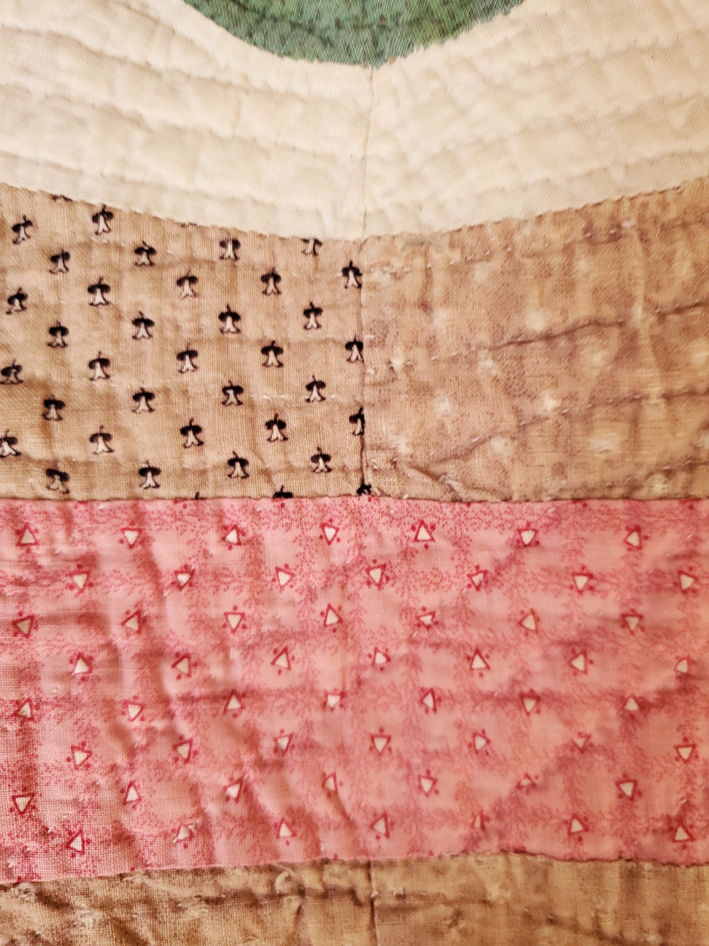 19th Century Pinwheel Rose Quilt