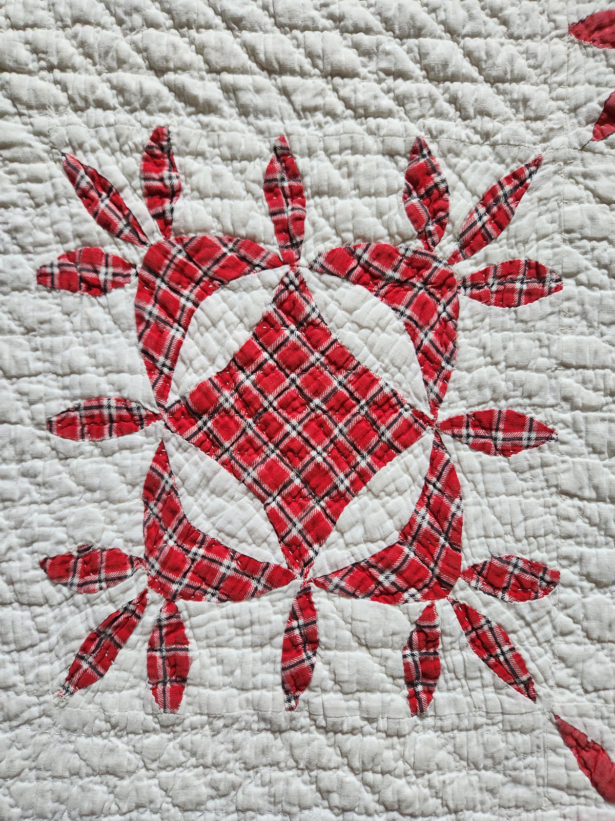 Red & White Patchwork Quilt
