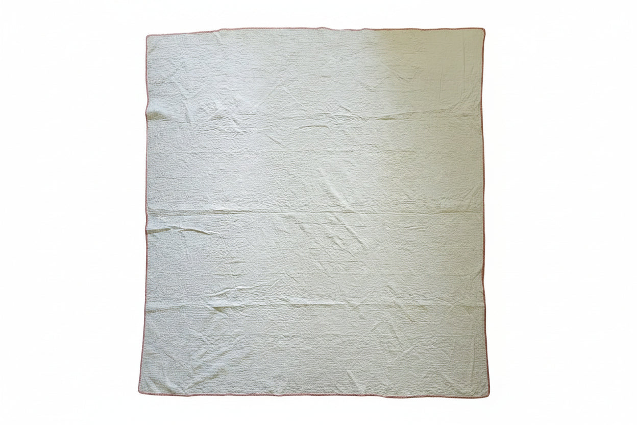 Antique Pink & White Irish Chain Quilt