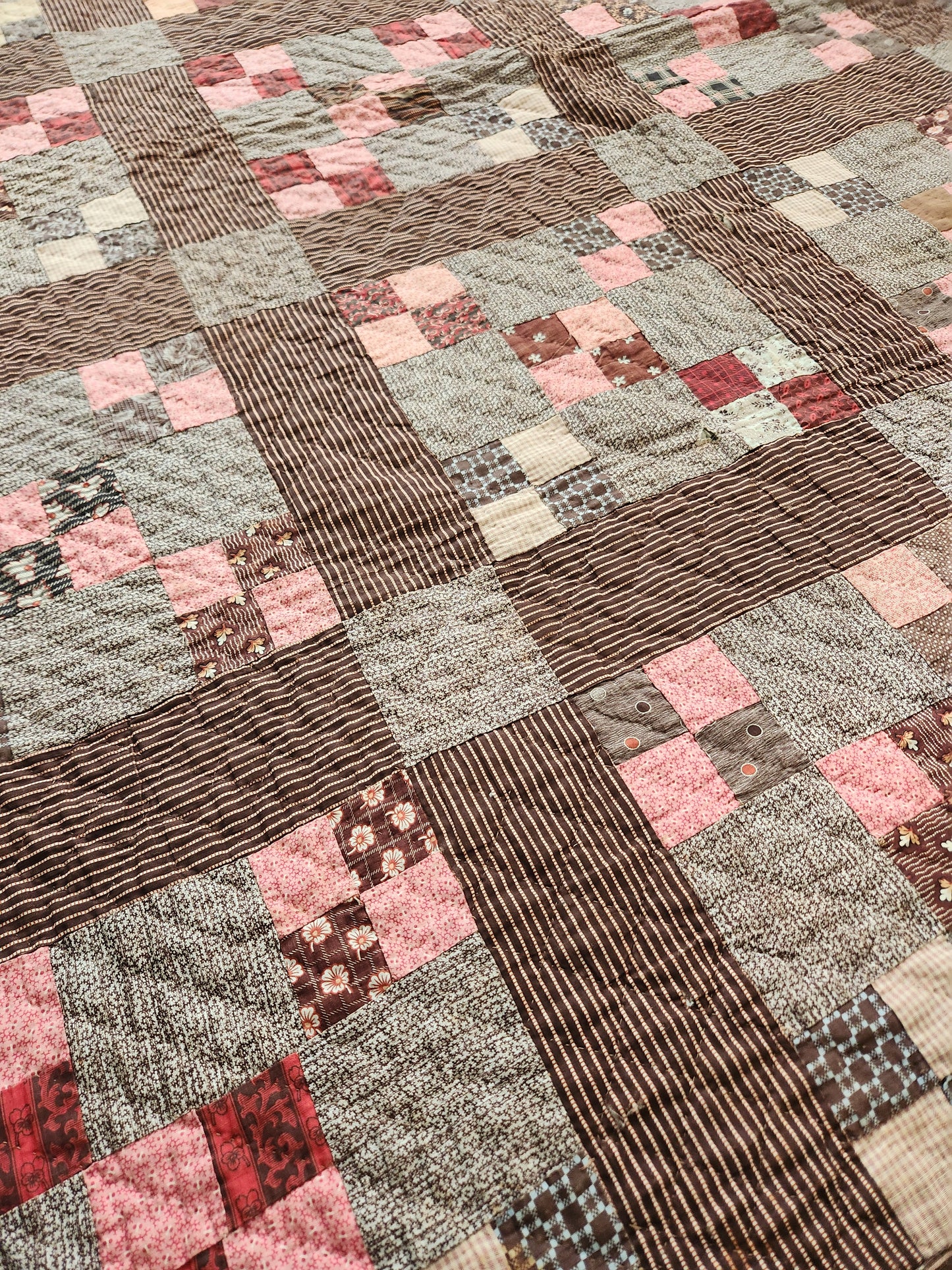 Antique Four Patch Quilt c1880