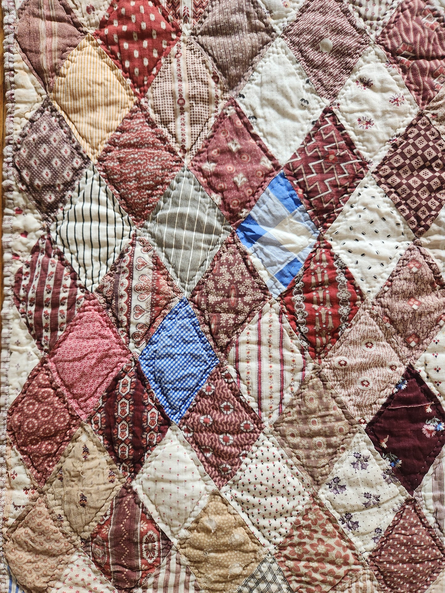 Antique Semi-Charm Diamond Quilt c1880
