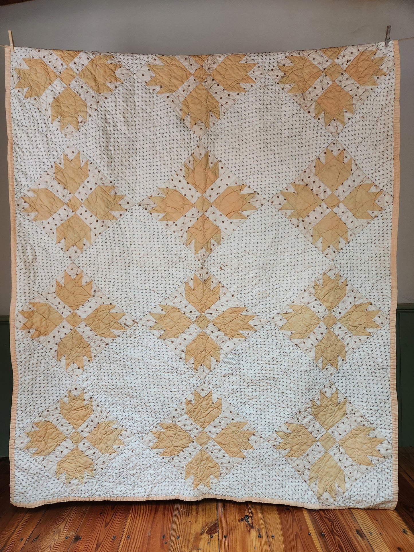 Antique Bear Paw Patchwork Quilt c1890