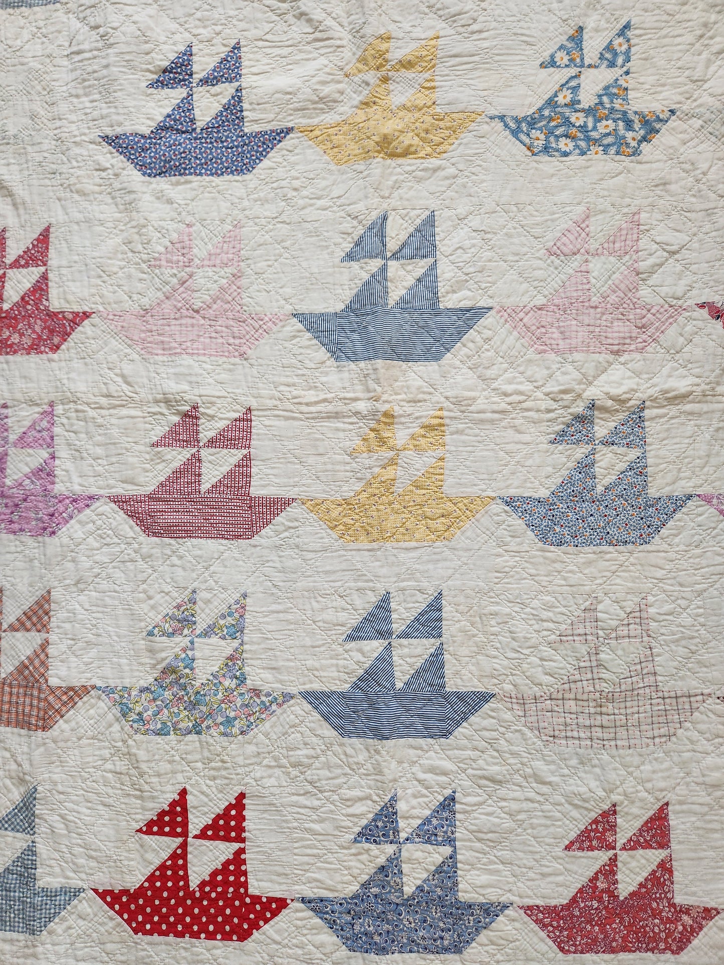 Vintage Sailboat Quilt c1940