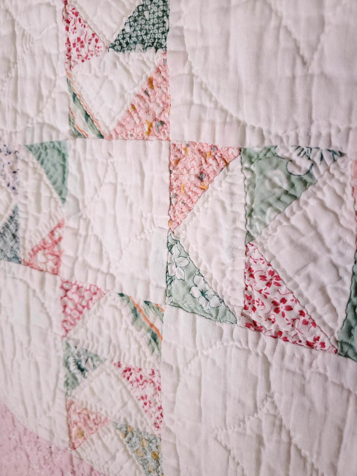 Vintage Feed Sack Wild Goose Chase Quilt