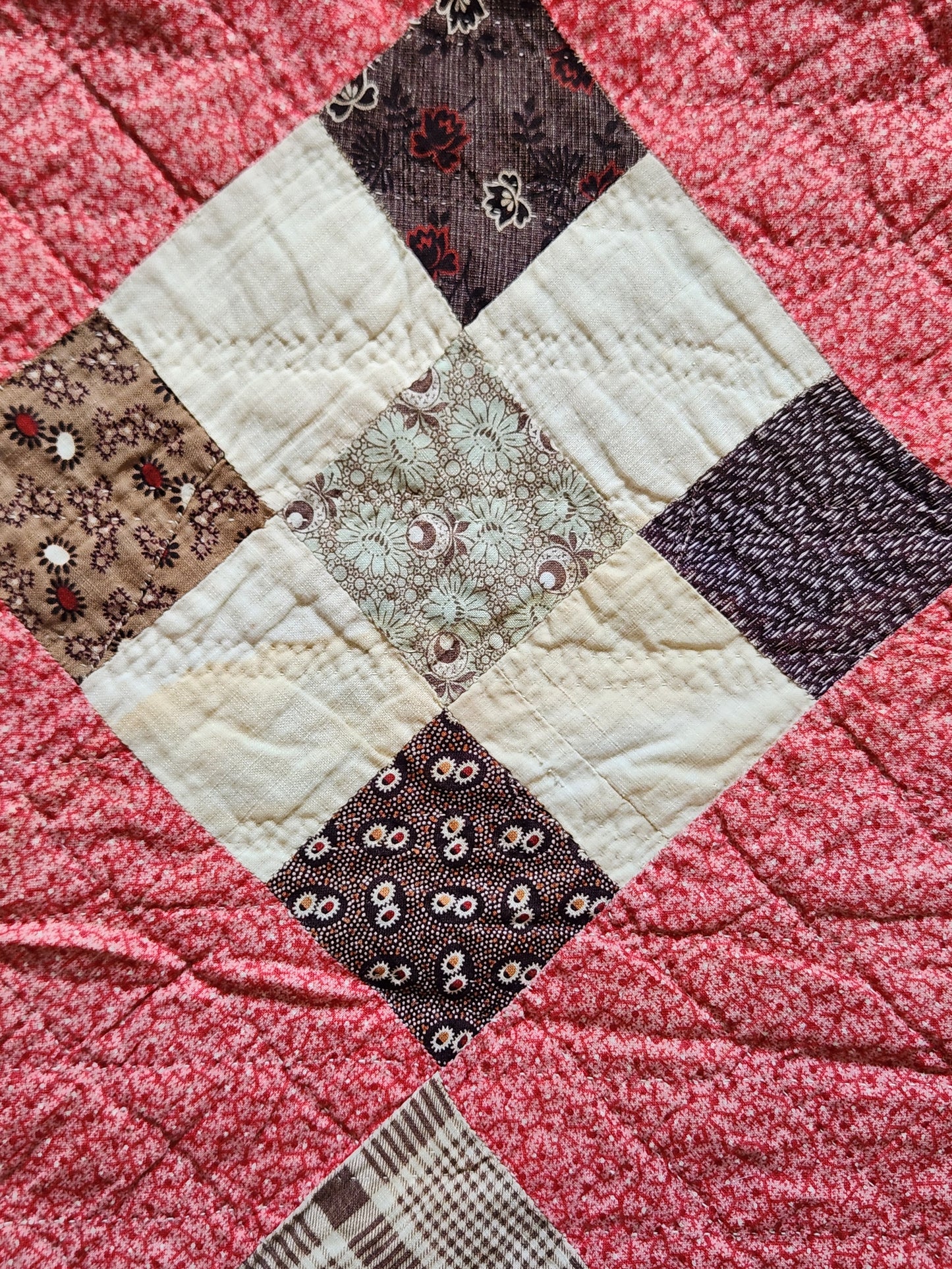 Antique Nine Patch Quilt c1880