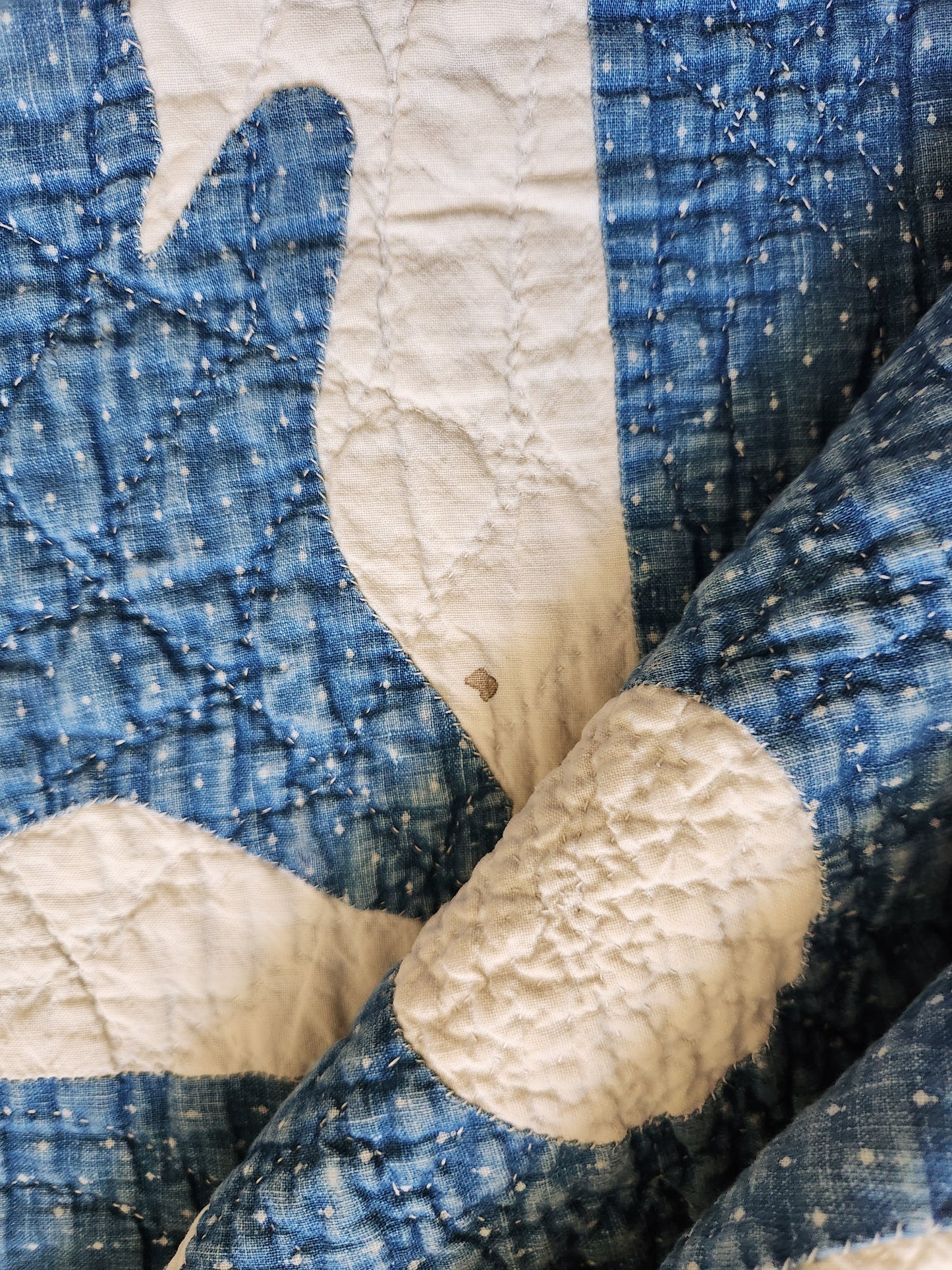 Antique & White Papercut Quilt c1900