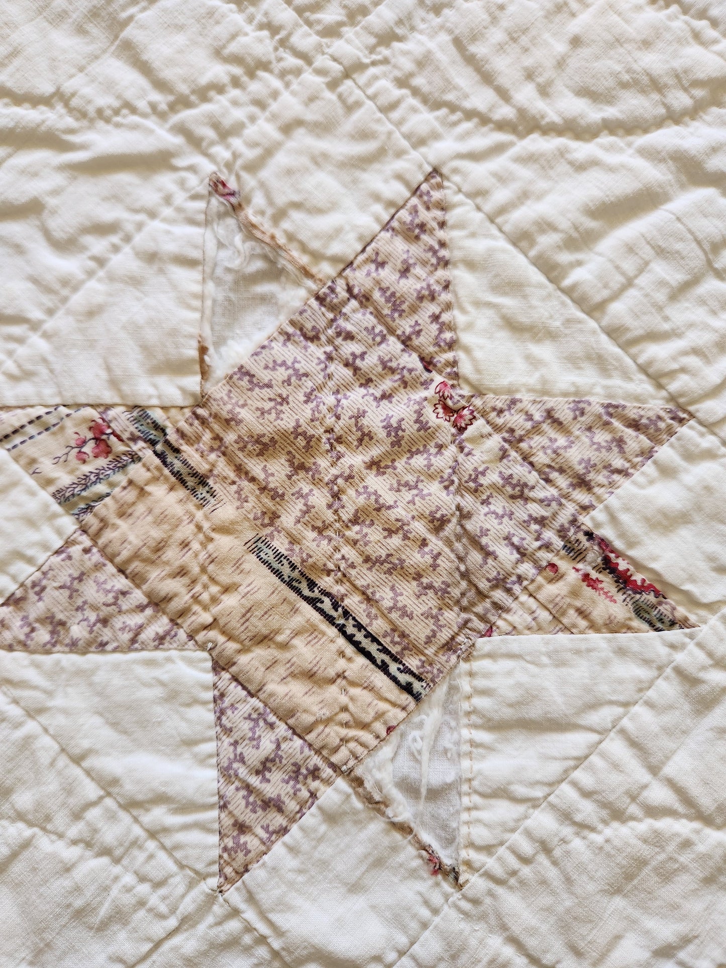 Antique 19th Century Evening Star Quilt