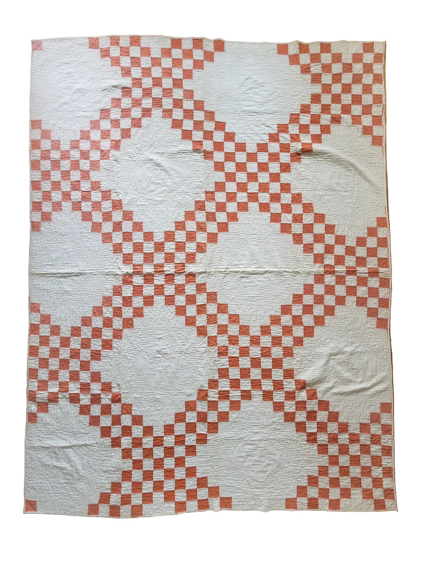 Antique Orange and White Double Irish Chain