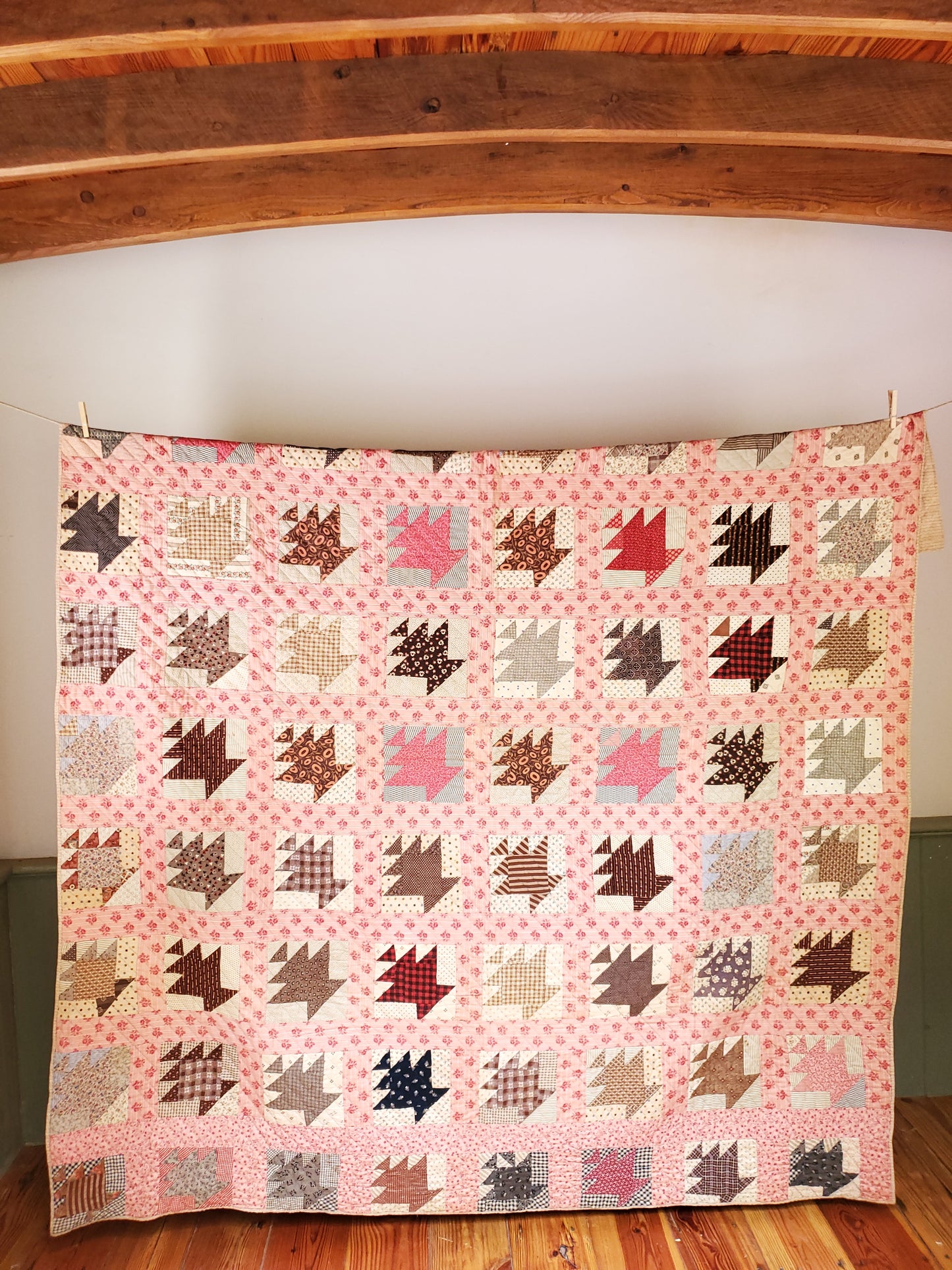 Antique Cake Stand Quilt, 19th Cent