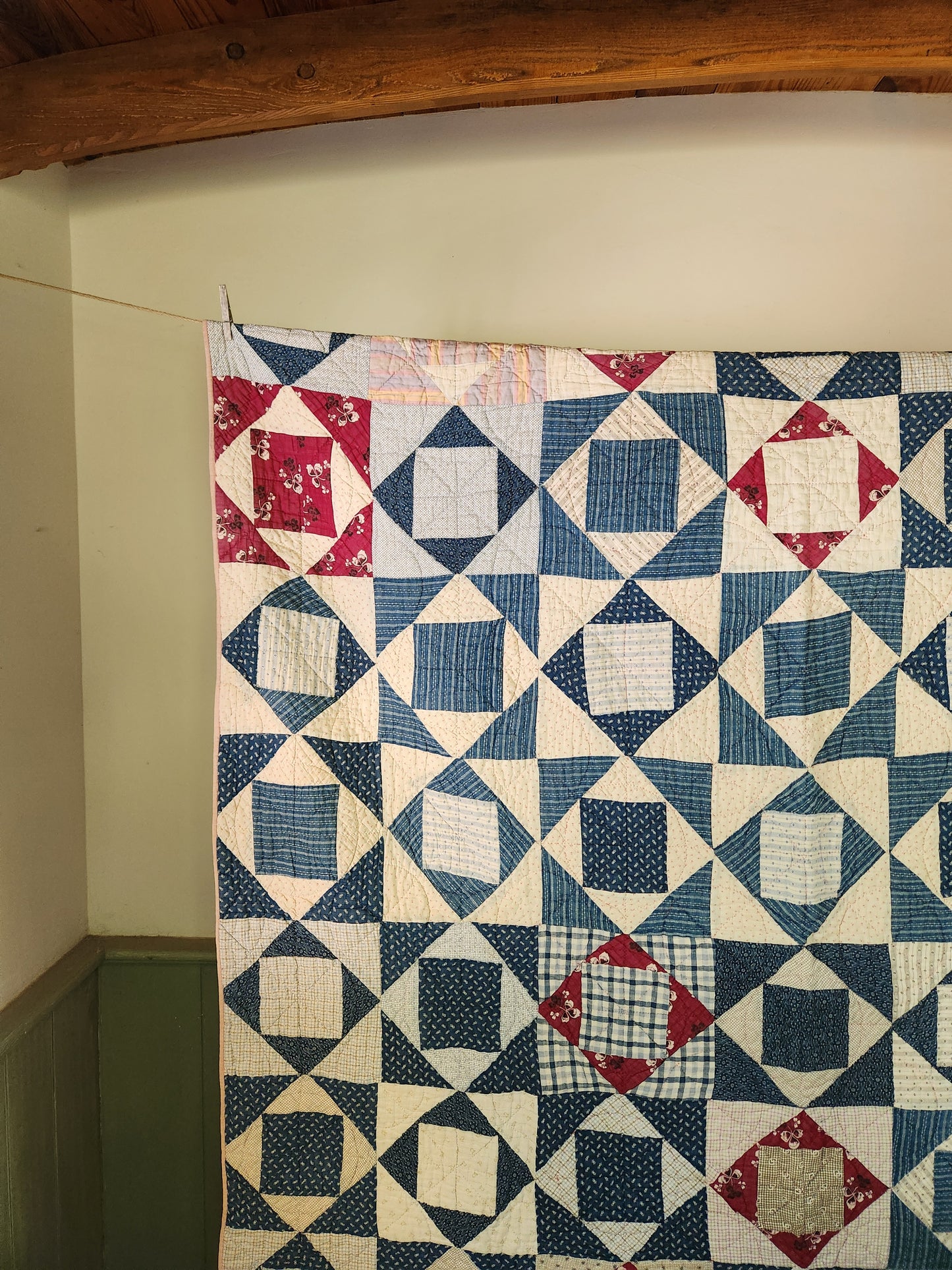 Indigo Patchwork Quilt c1900