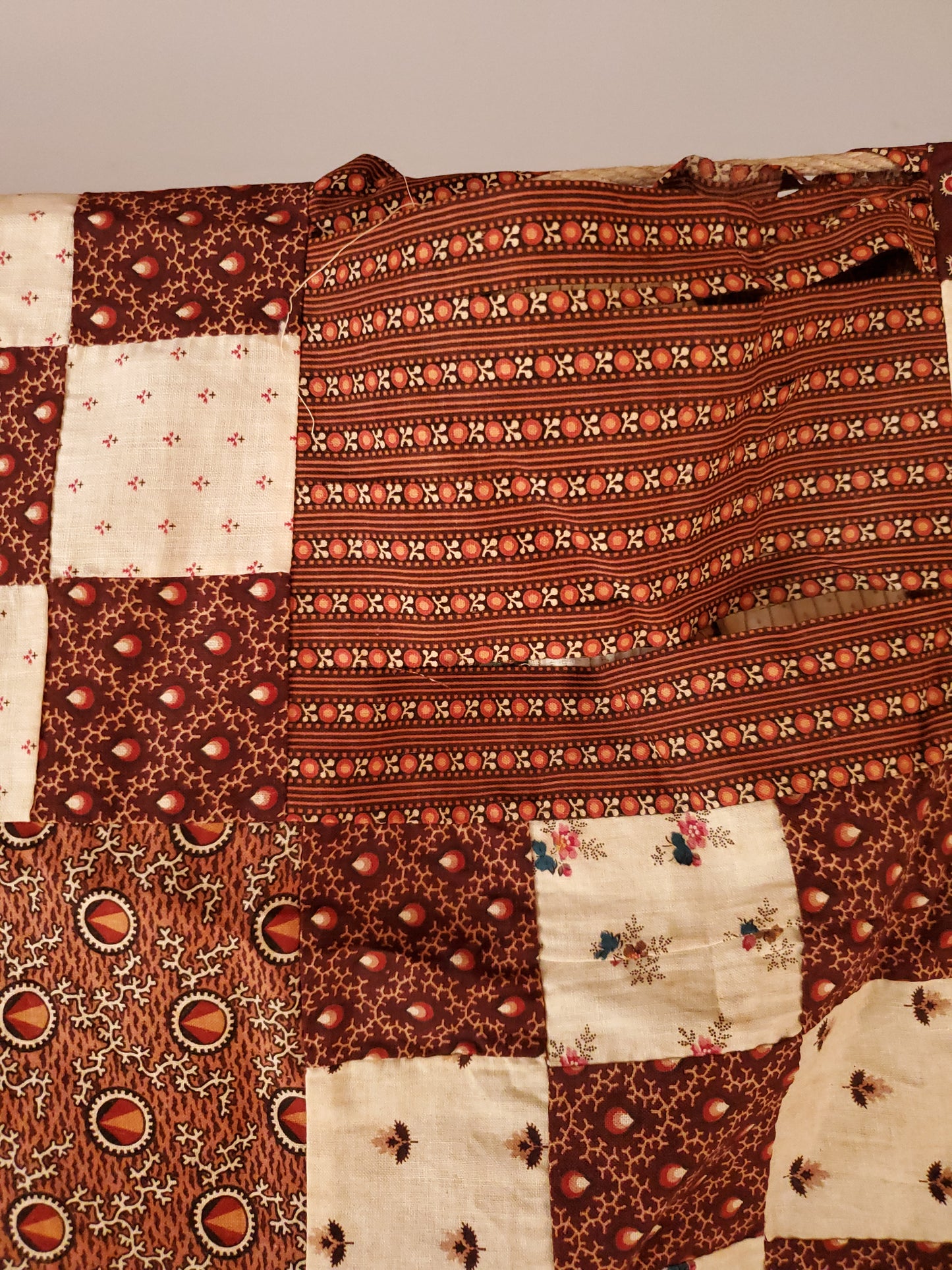 19th Century Antique Madder Quilt Top