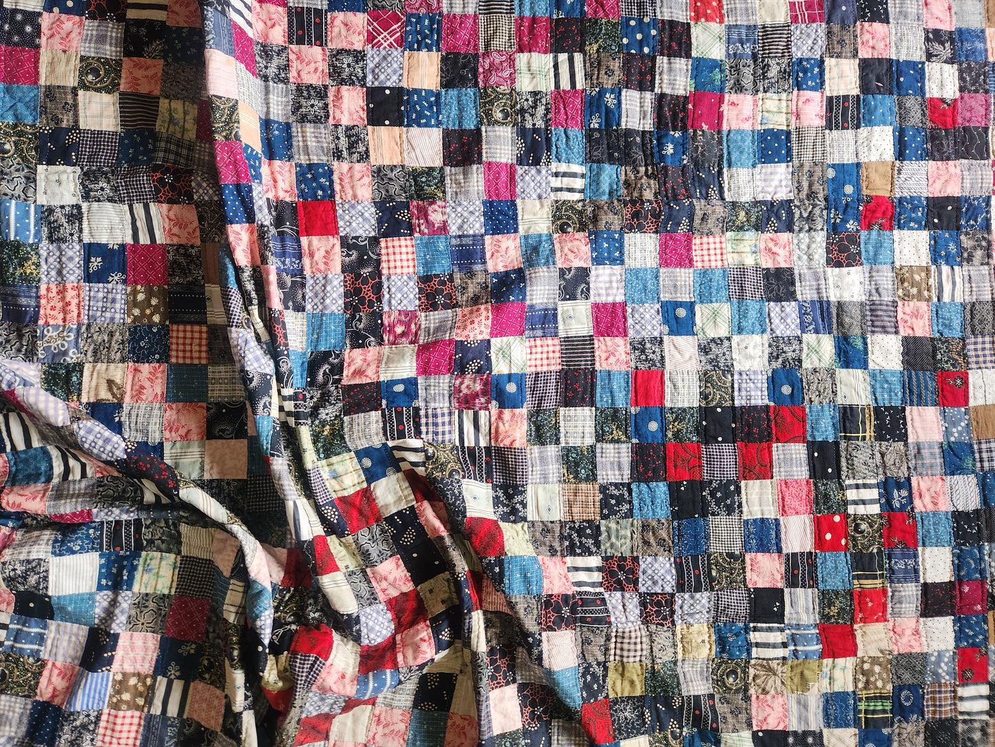 The Eddie Quilt - Antique Postage Stamp Quilt c1890