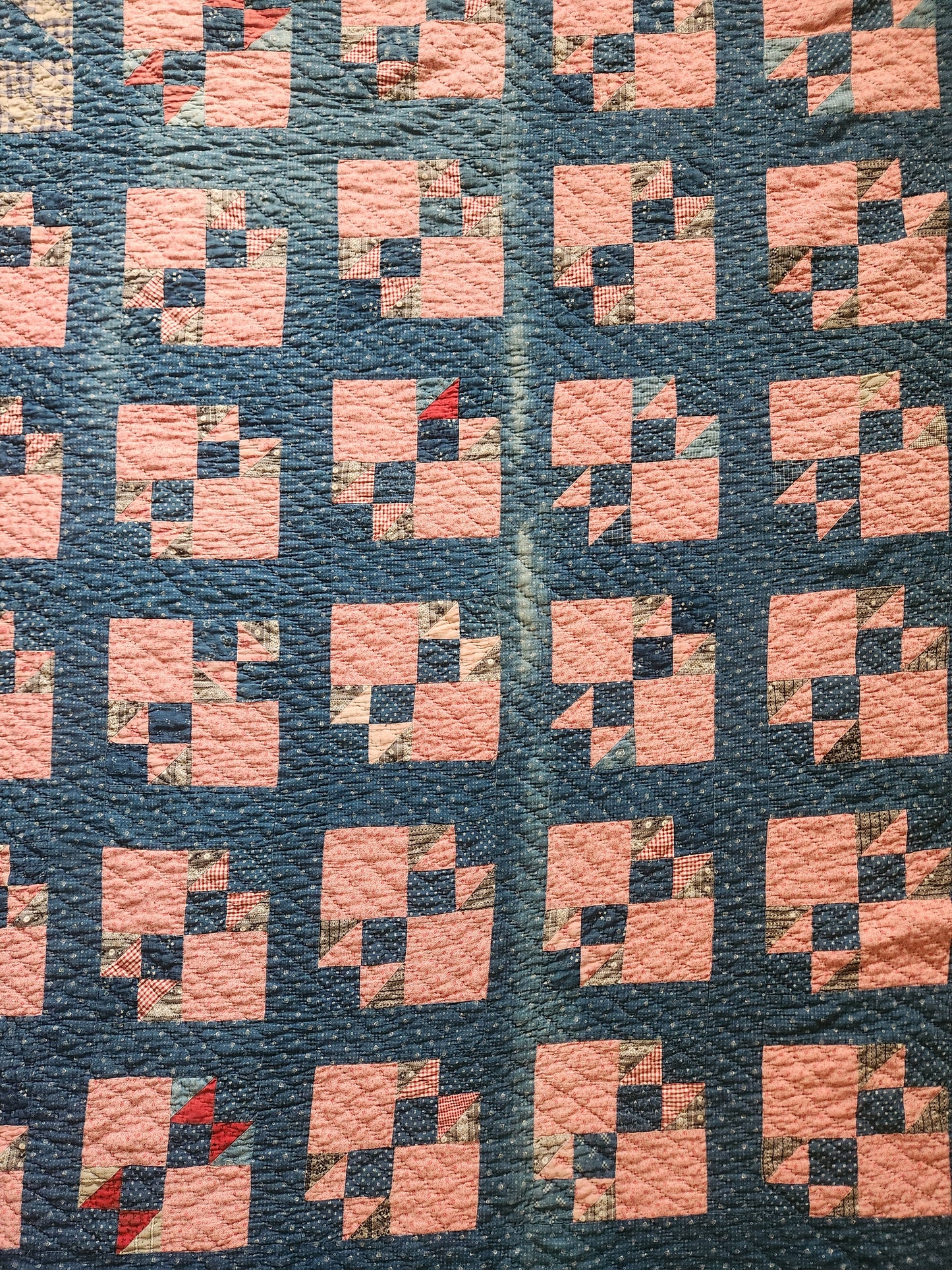 Indigo Old Maid's Puzzle c1890