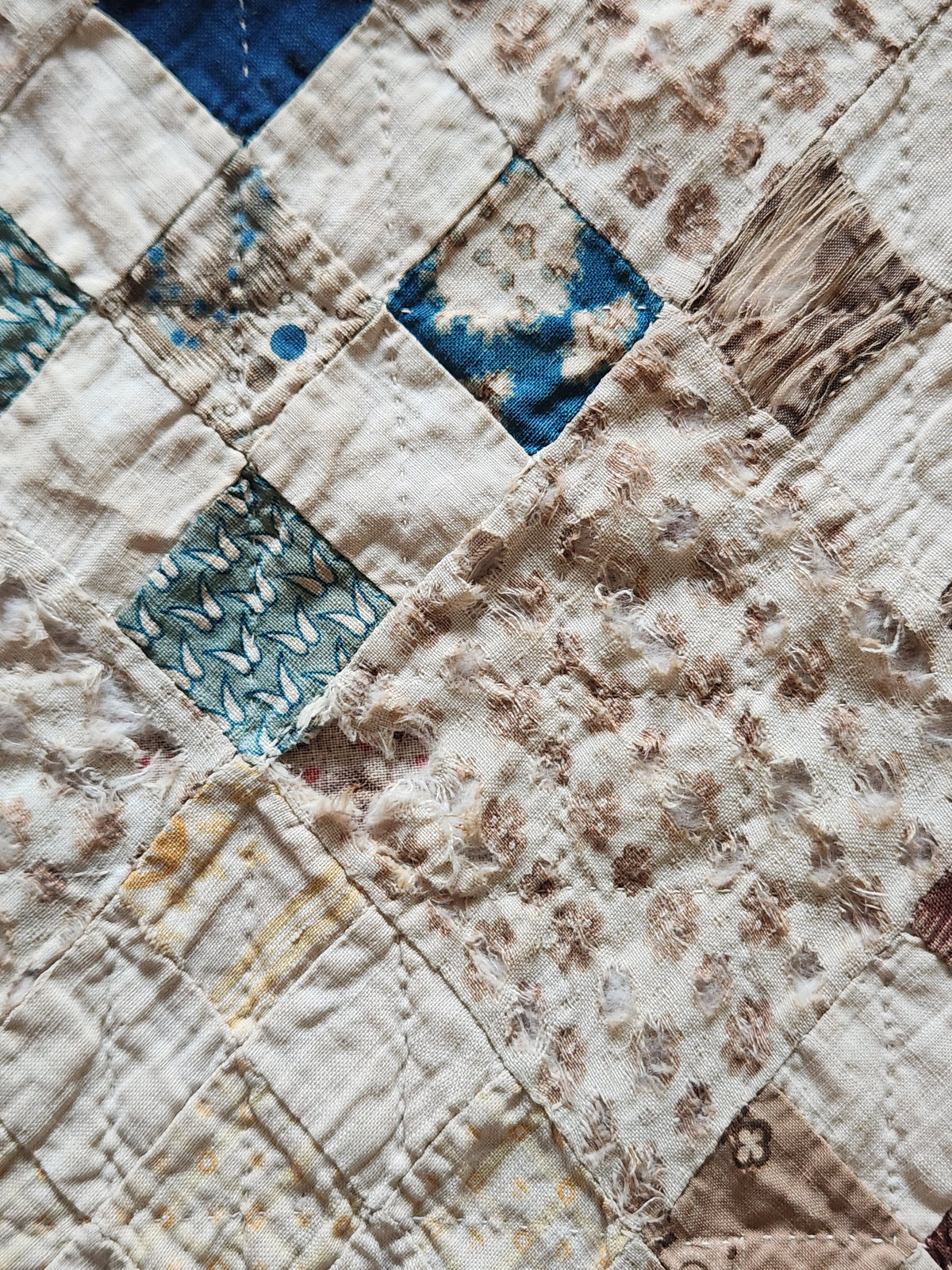 Antique Nine Patch on Point Quilt