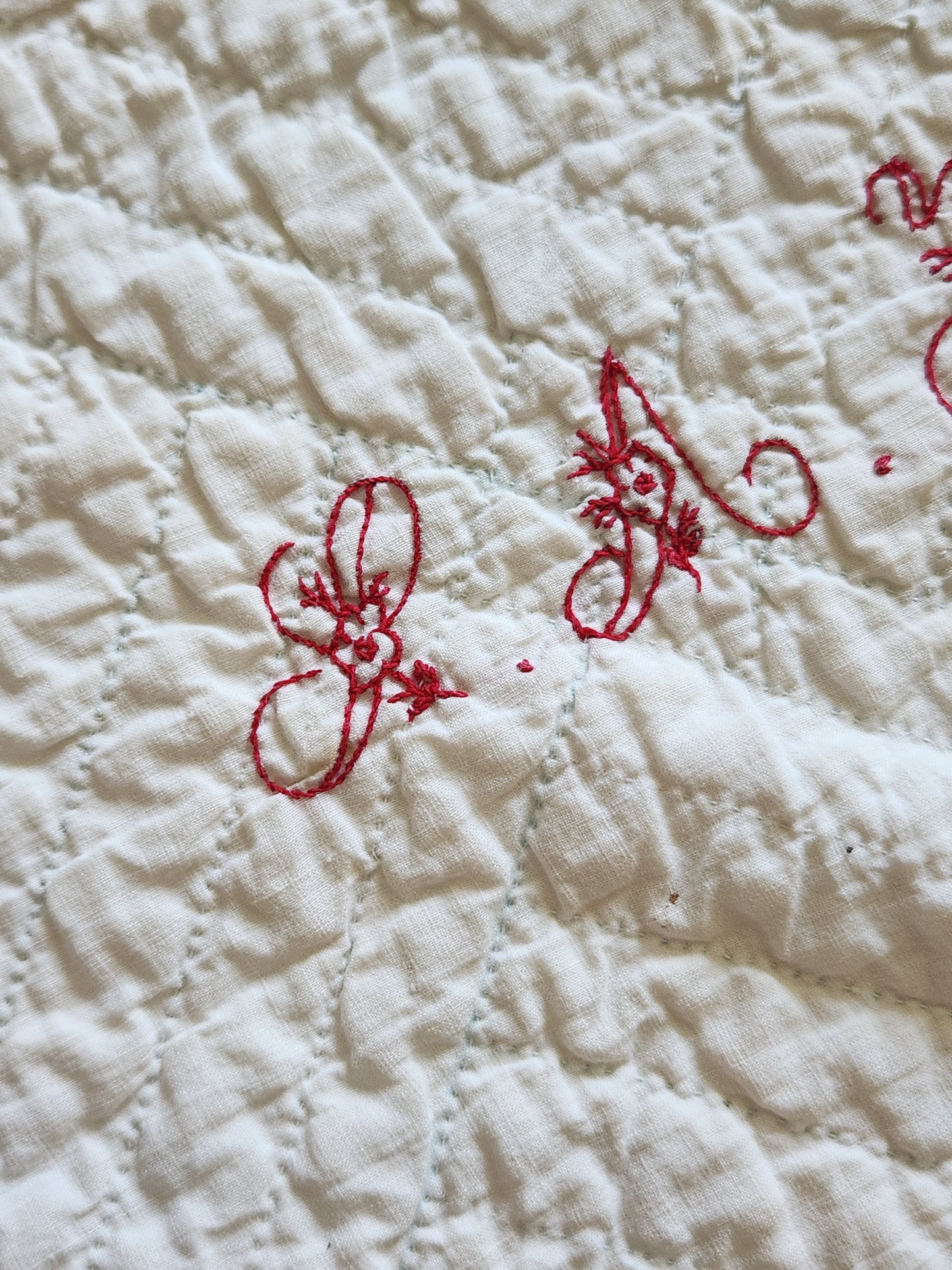 Antique Redwork Quilt, 1890