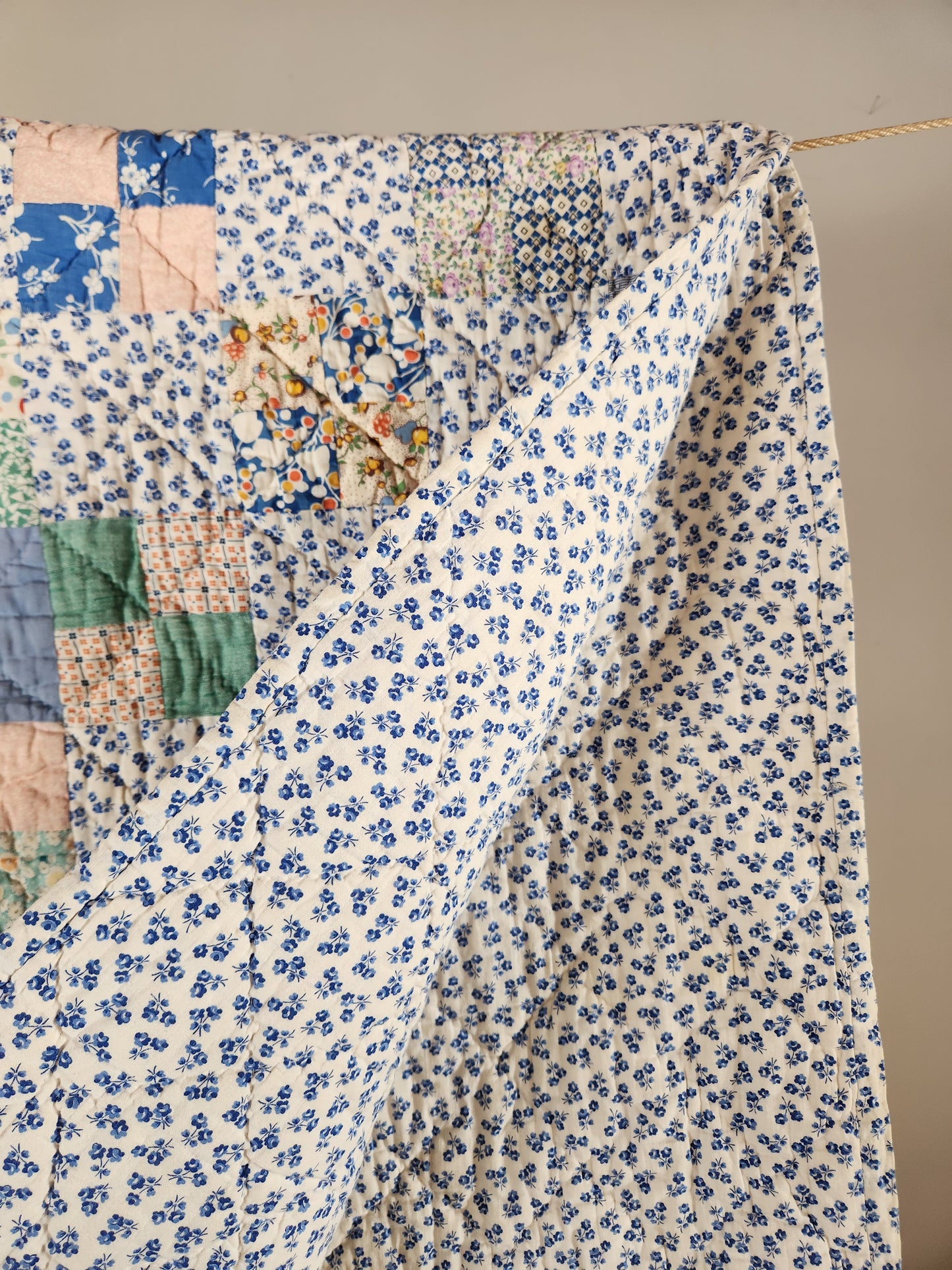 Vintage Feed Sack Quilt c1930