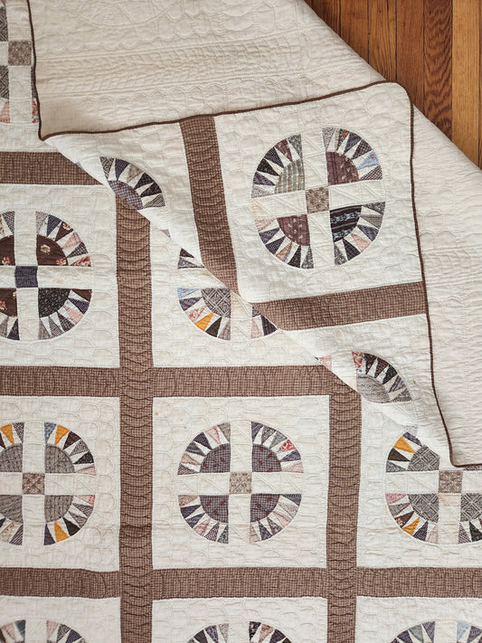 Stunning Antique New York Beauty Quilt c1860