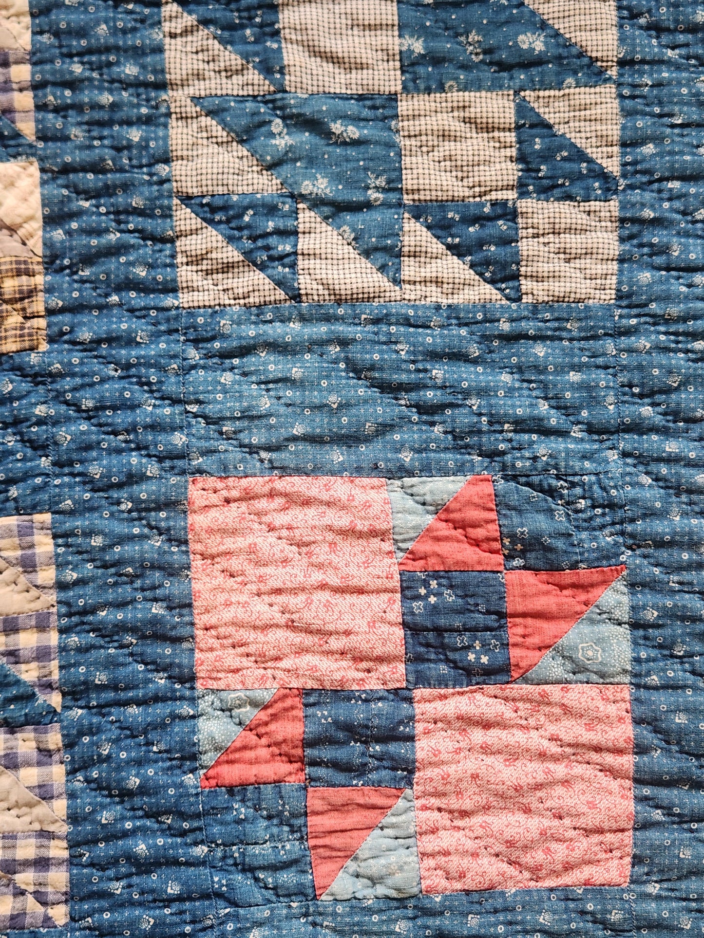 Indigo Old Maid's Puzzle c1890