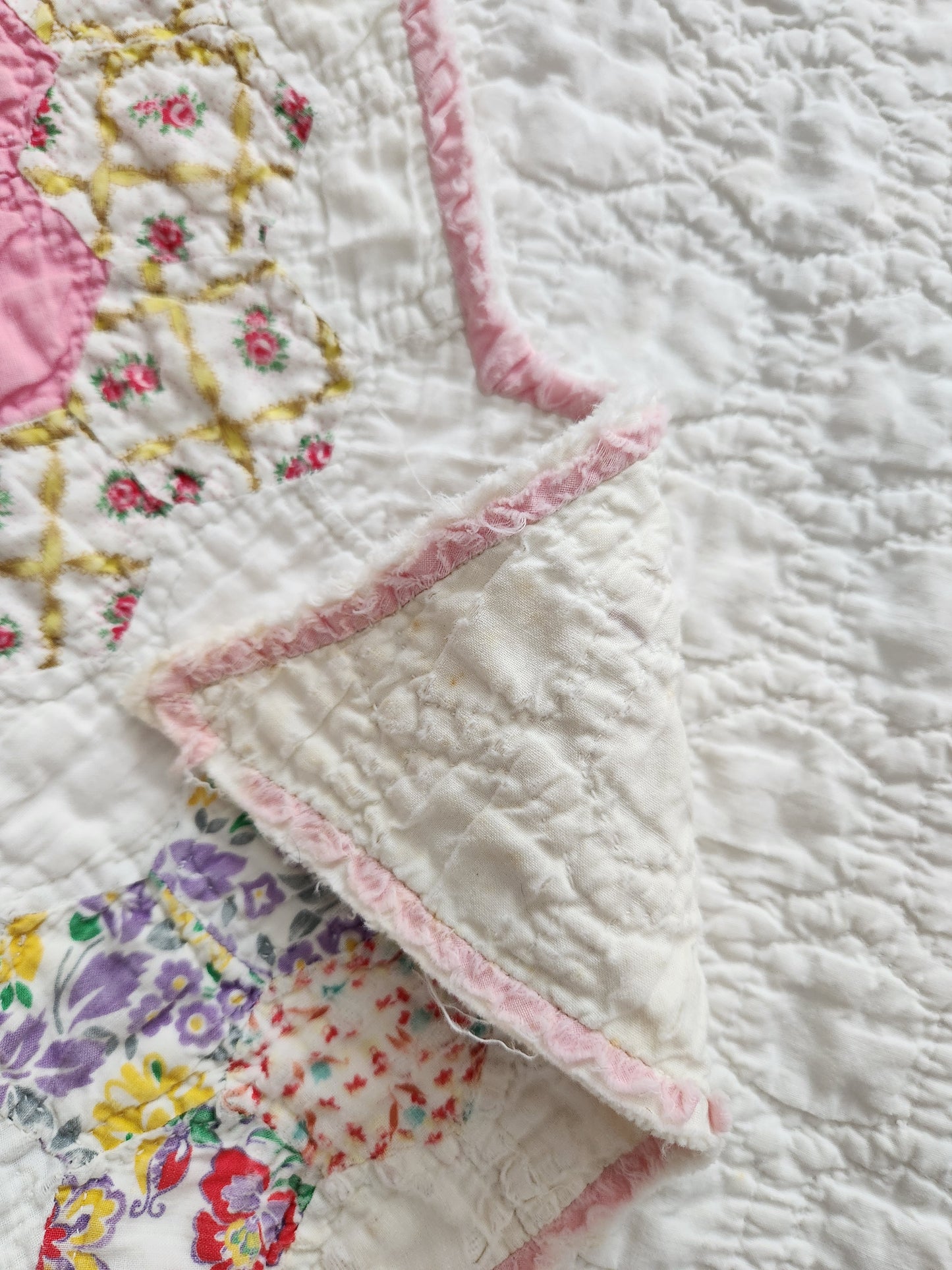 Vintage Grandmother's Garden Quilt