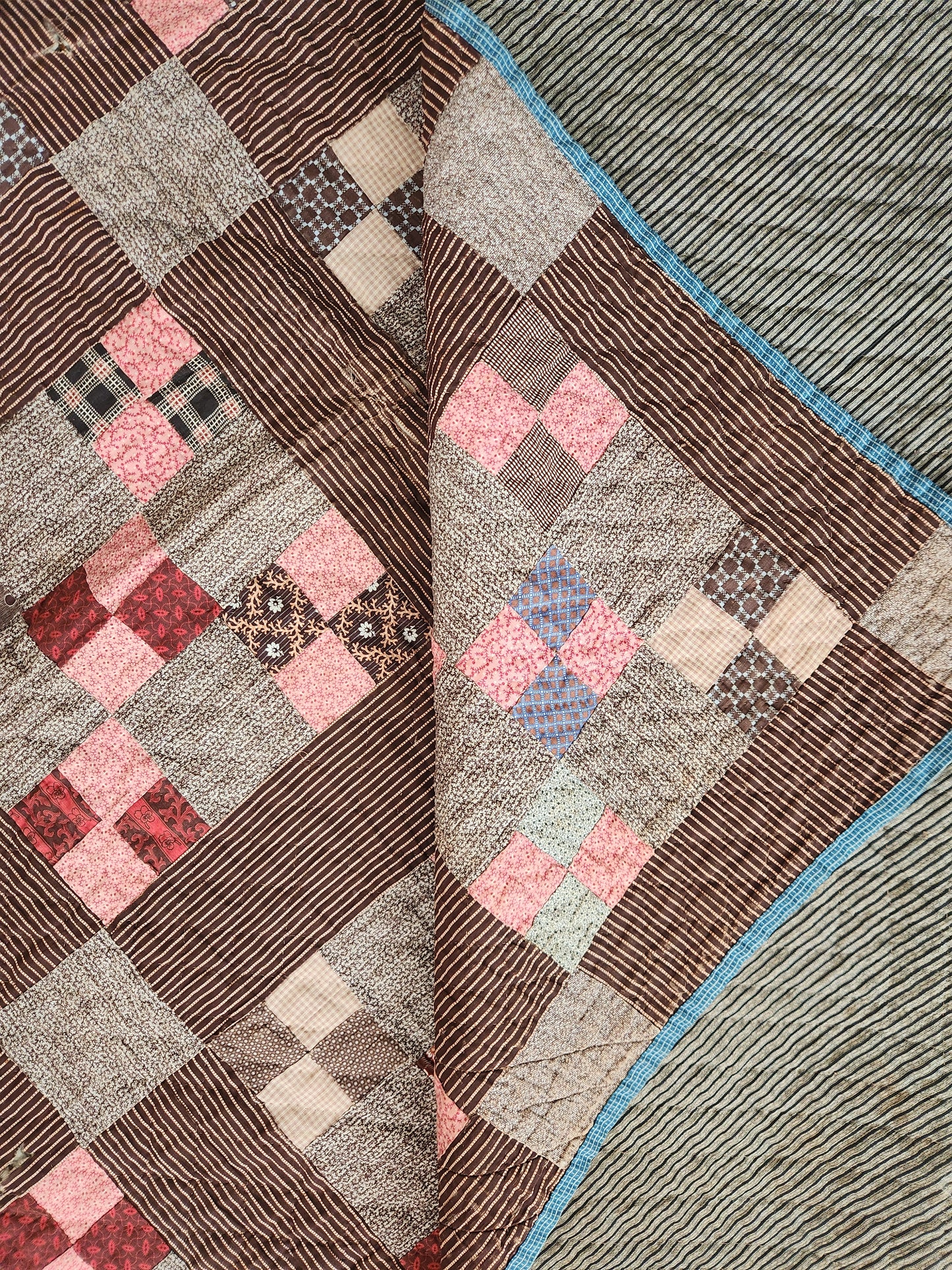 Antique Four Patch Quilt c1880
