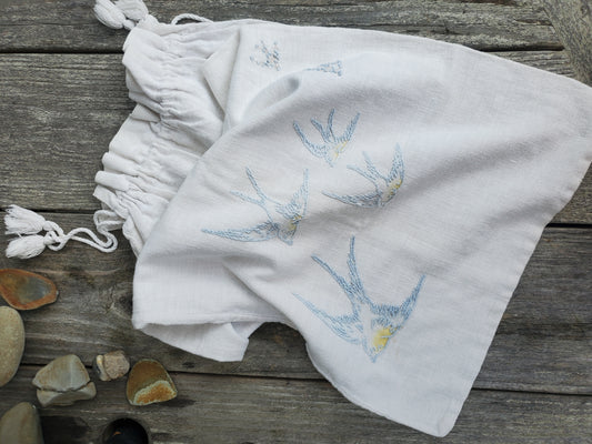 Swallow Bird Embroidered Bag