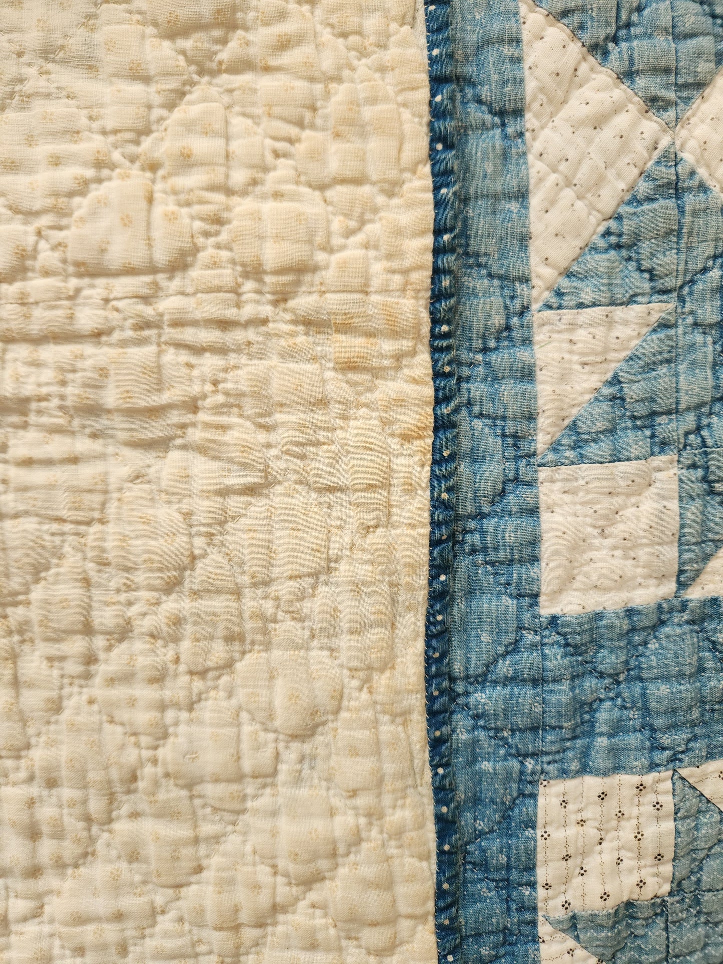 Antique Blue & White Antique Quilt c1900