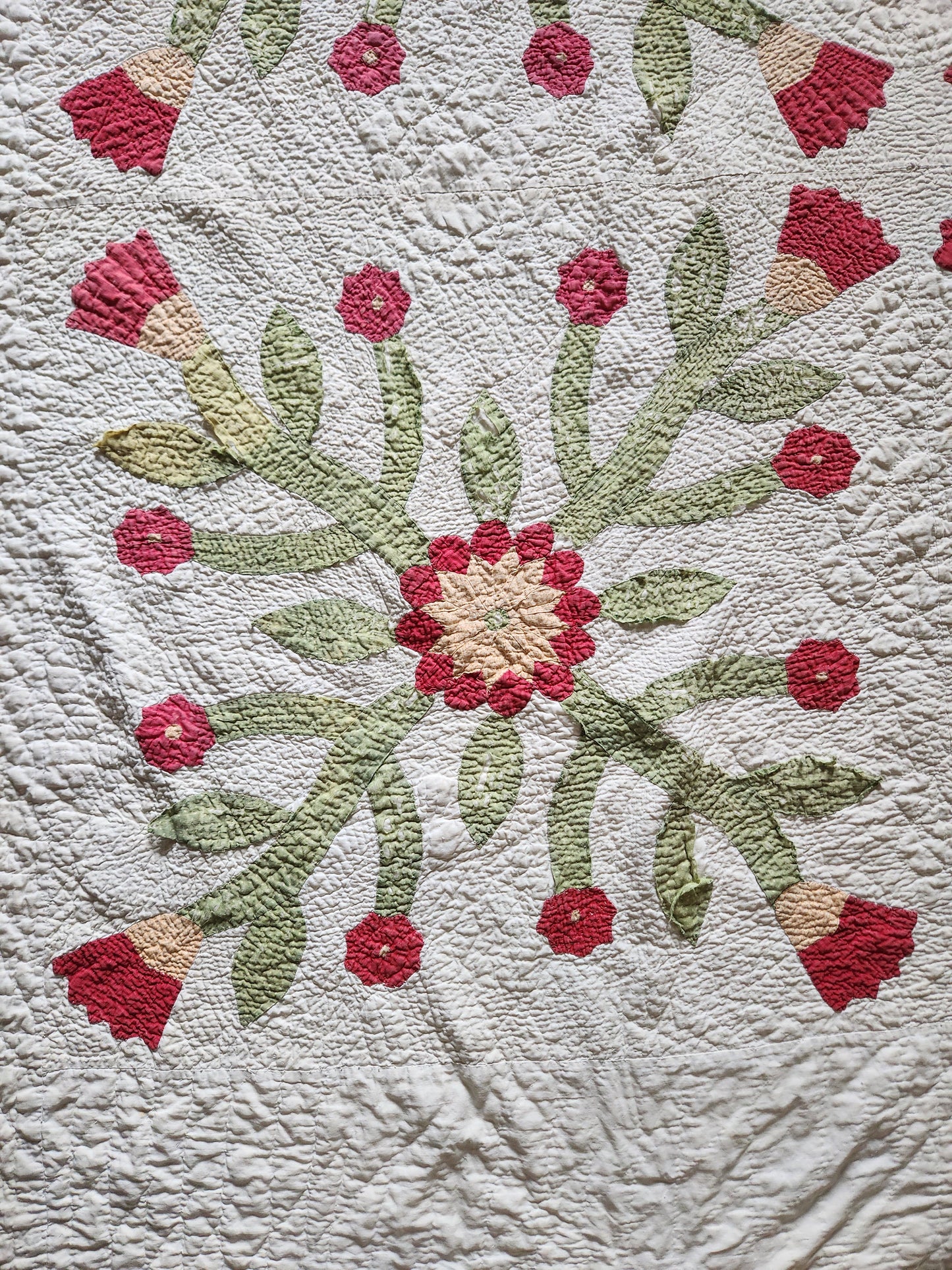 Antique Applique Whig Rose Quilt