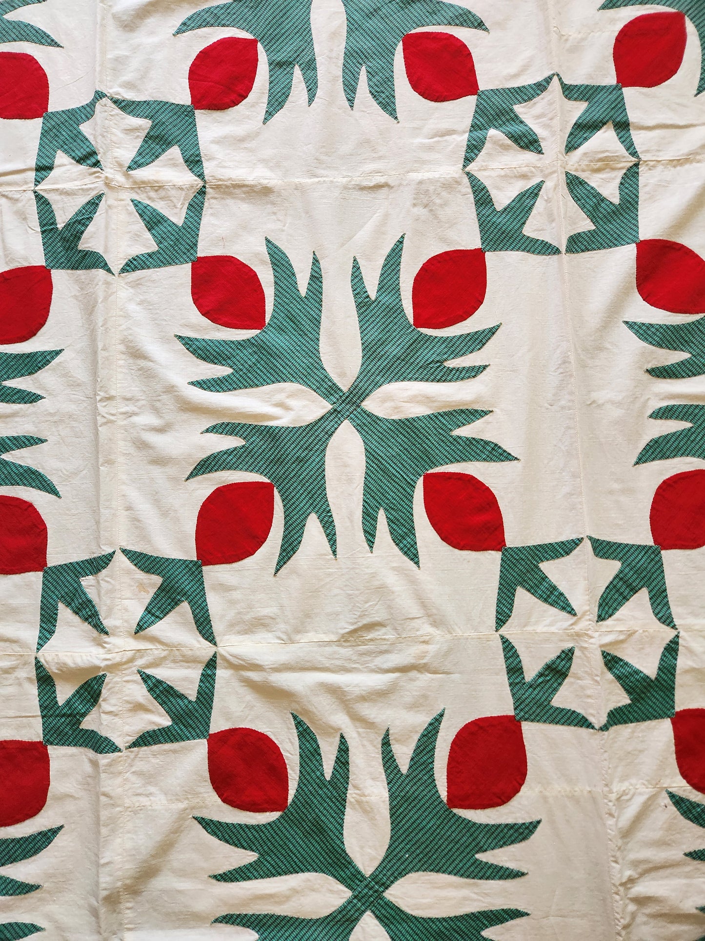 Antique 19th Century Applique Quilt Top
