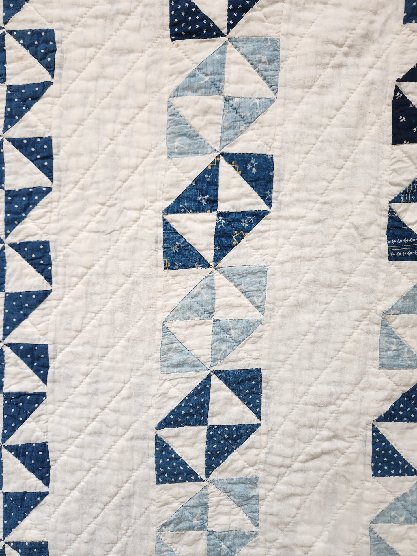 Blue and White Envelope Quilt c1900