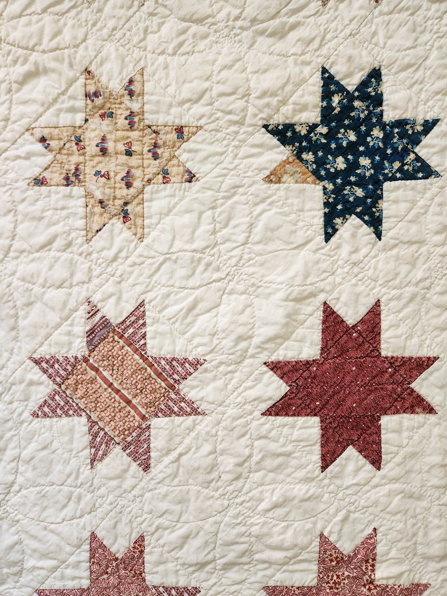 Antique 19th Century Evening Star Quilt