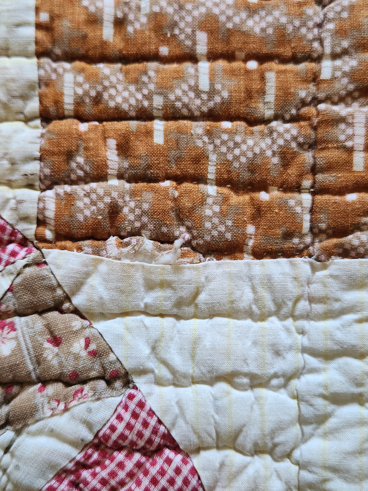 Antique Late 19th Century Sunflower Quilt