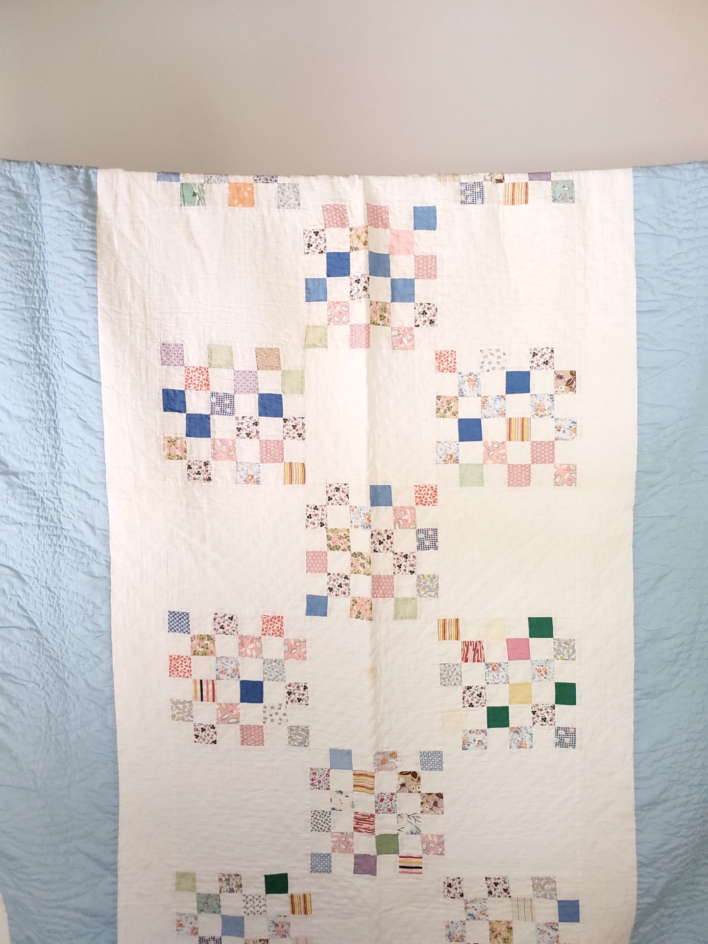 SET OF 2 Thirty Six Patch Vintage Quilts