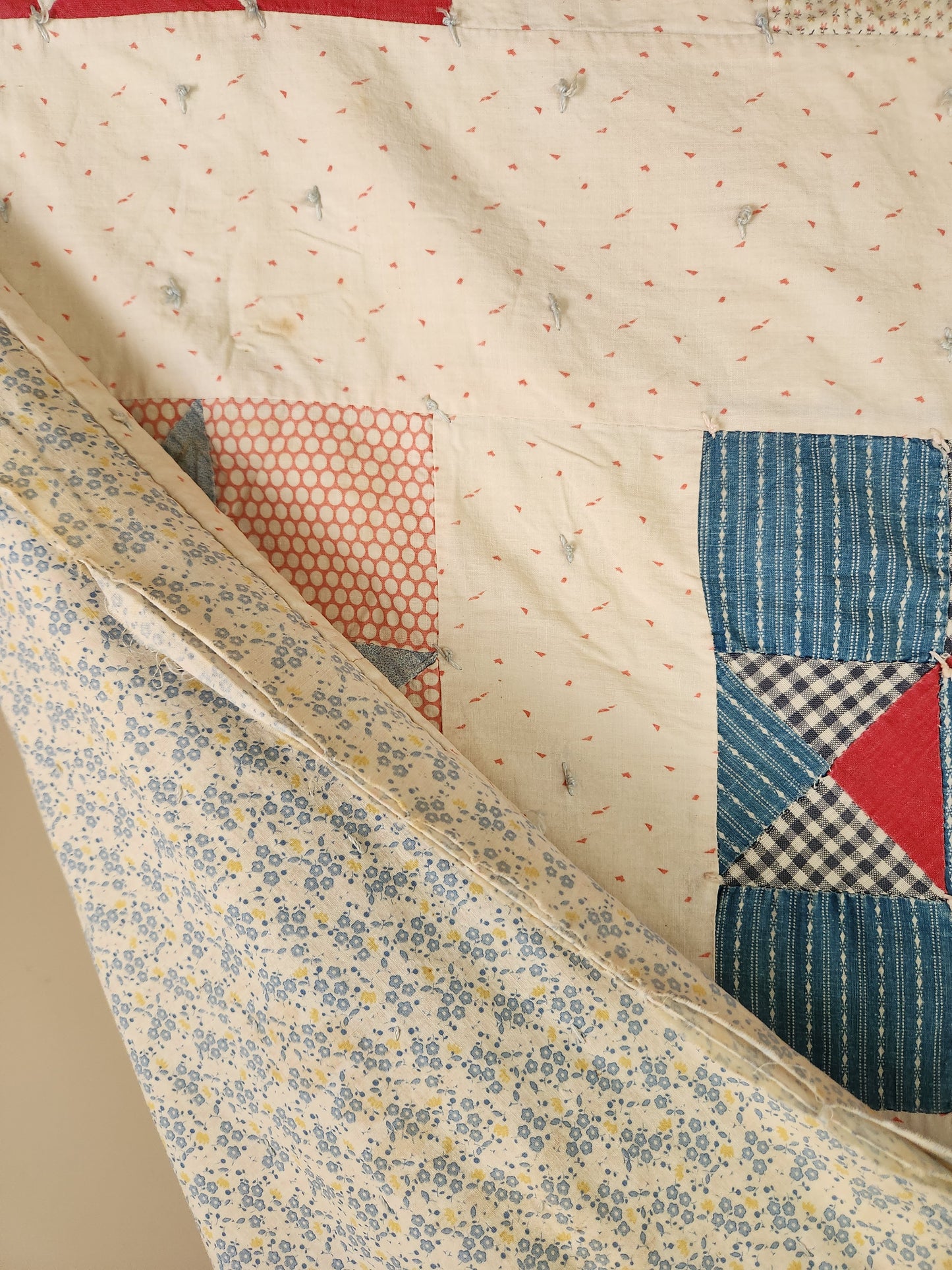 Hand Tied Star Quilt c1920