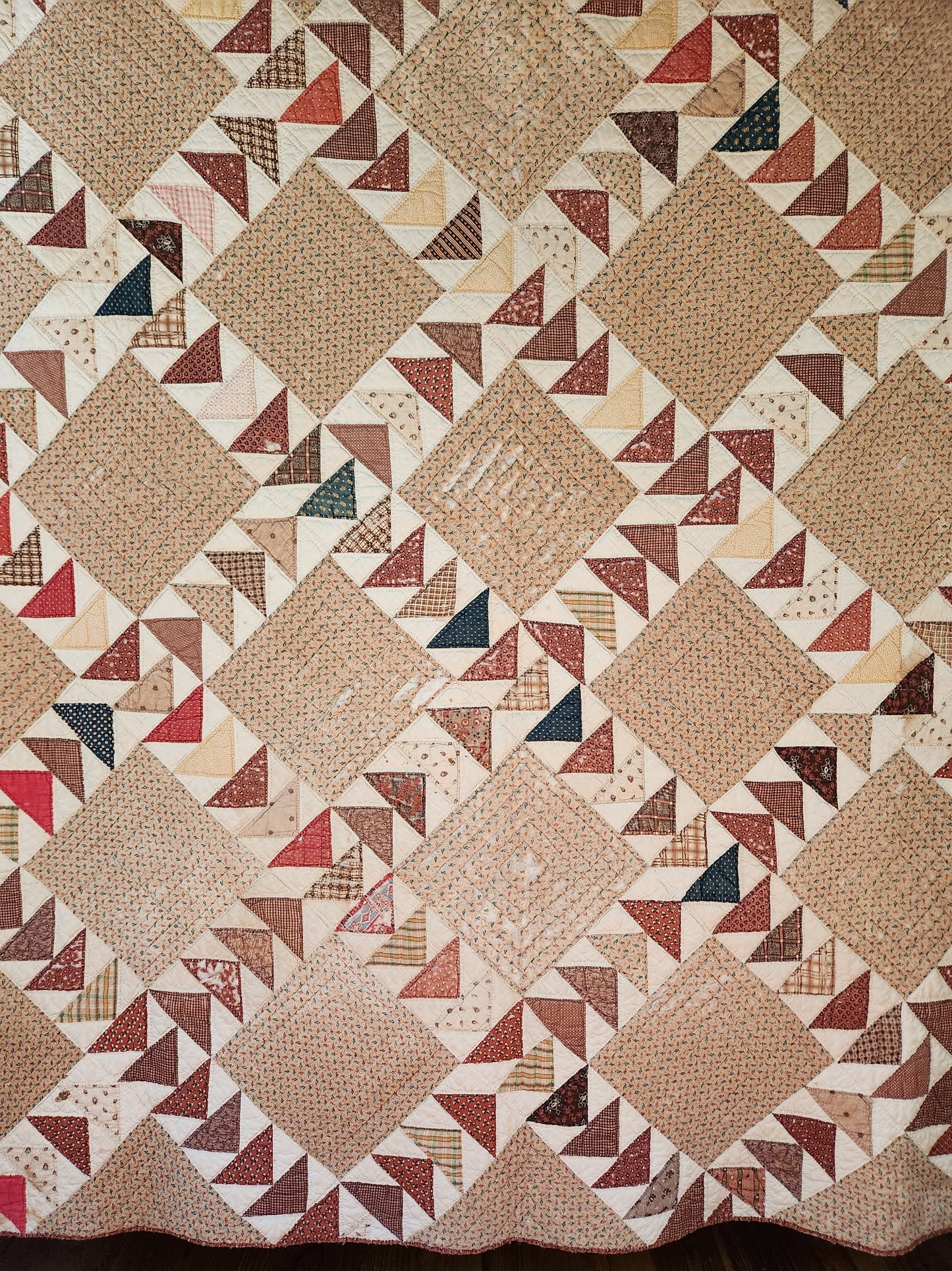 Antique Flying Geese Quilt c1870
