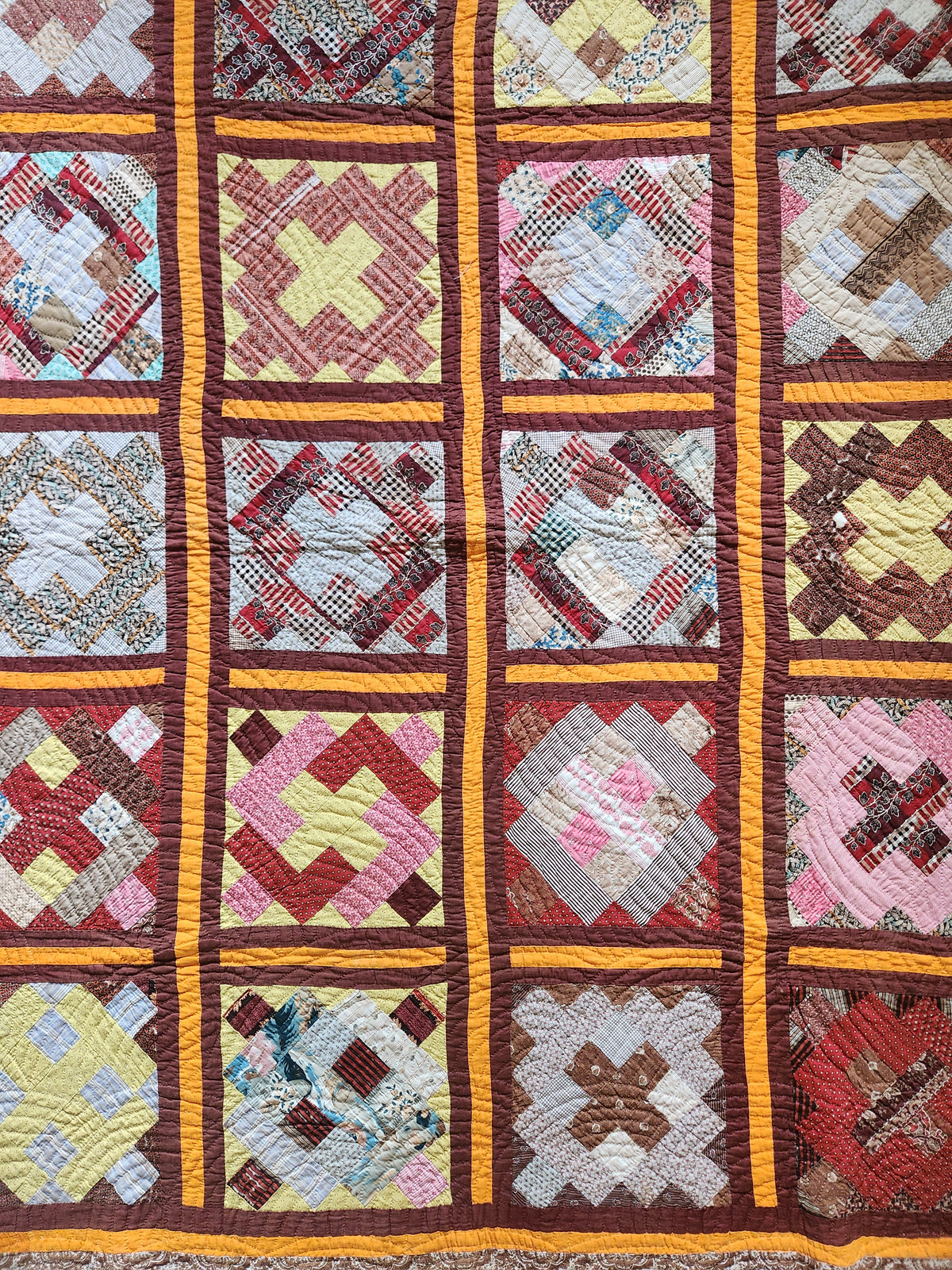 Antique Album Block Quilt c1870