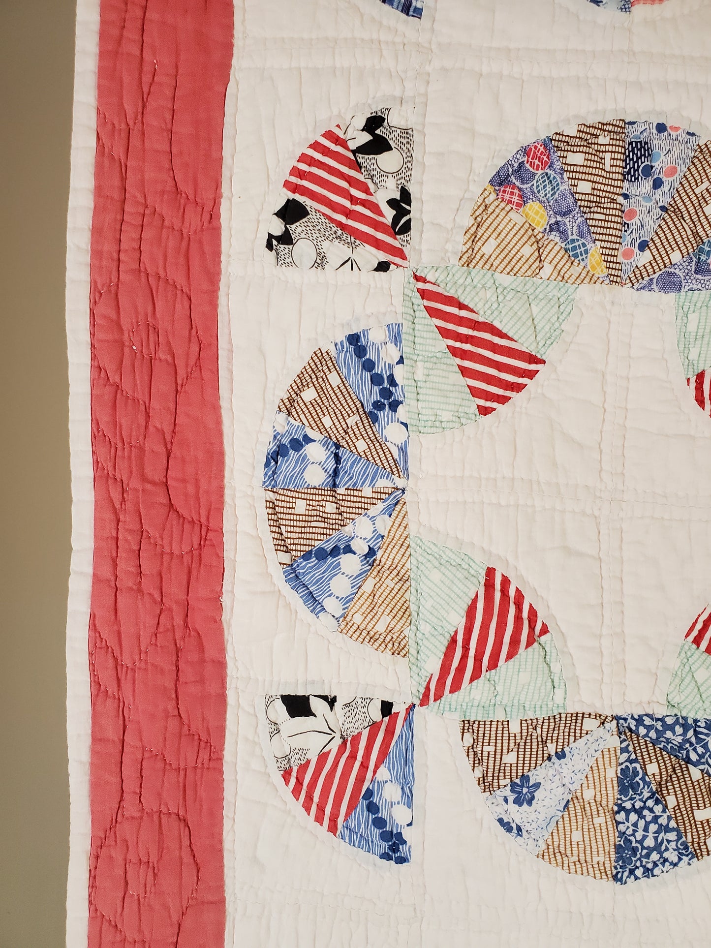 Baby Bunting Vintage Feed Sack Quilt, ca 1940