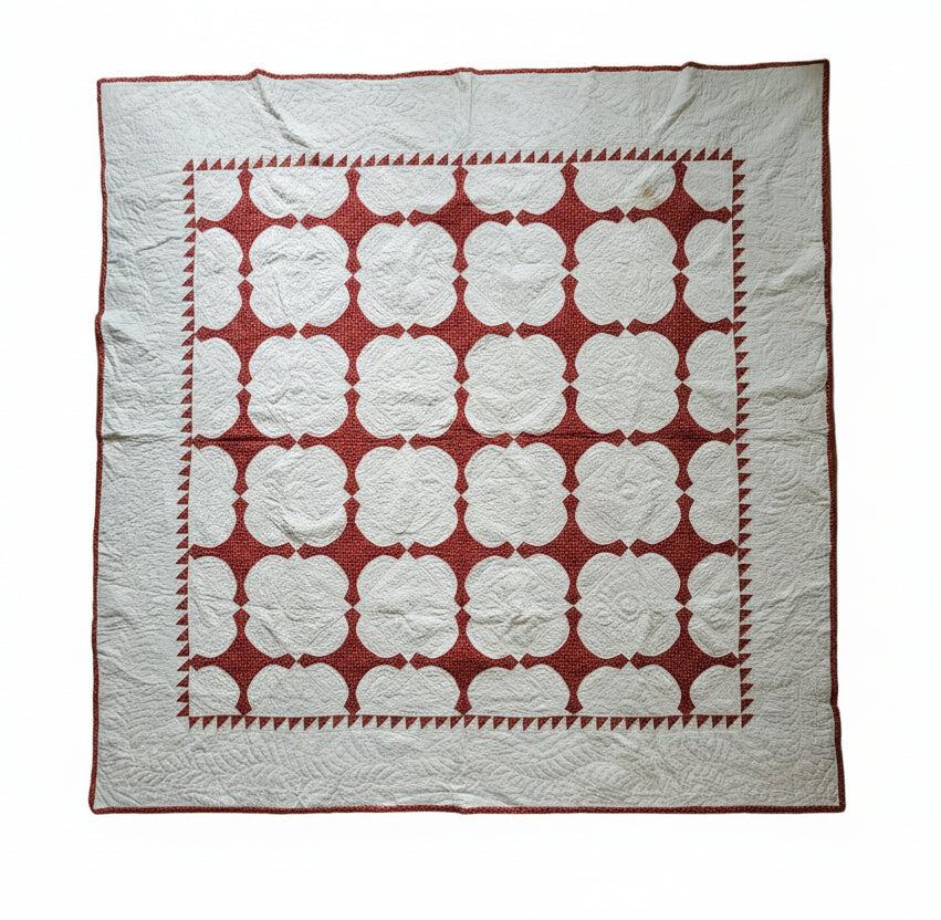 19th Century Red and White Quilt