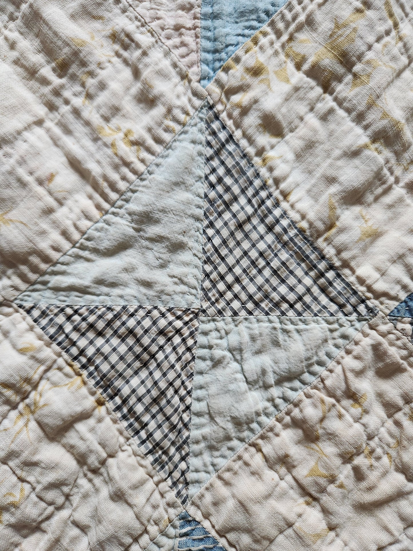 Antique Square in a Square Patchwork Quilt c1900