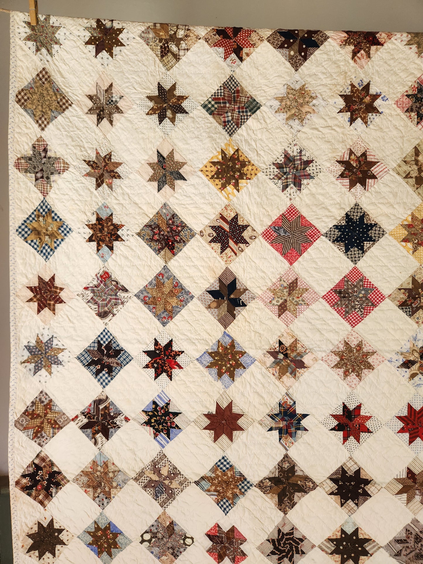 Antique LeMoyne Star Quilt ca 1880