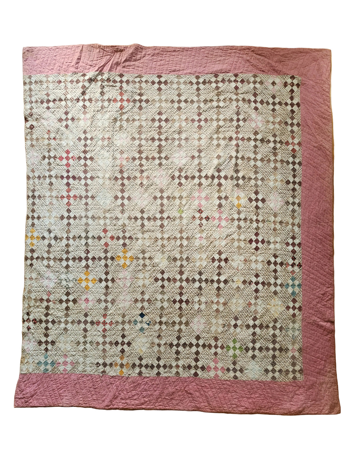Antique Nine Patch on Point Quilt