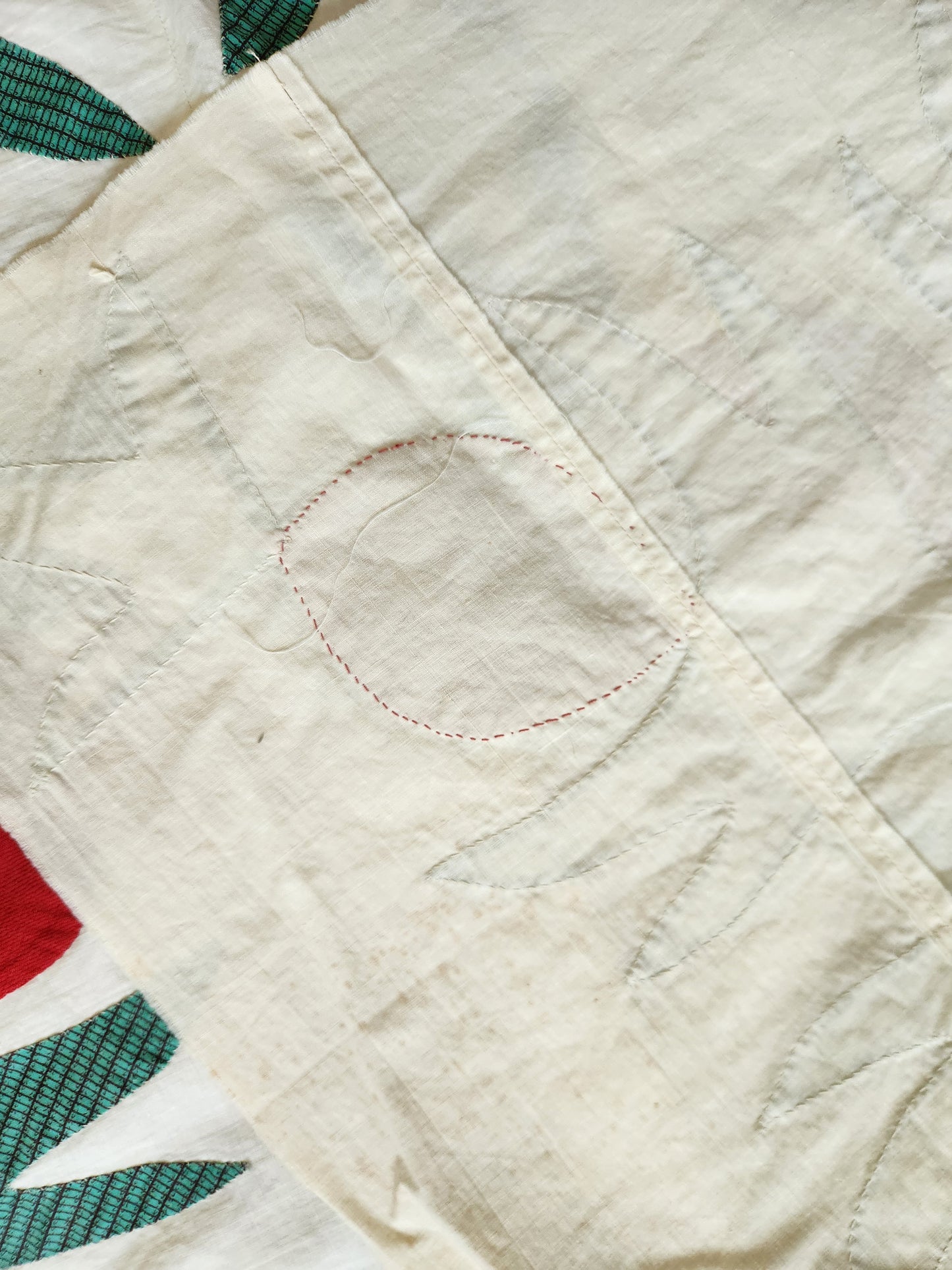 Antique 19th Century Applique Quilt Top