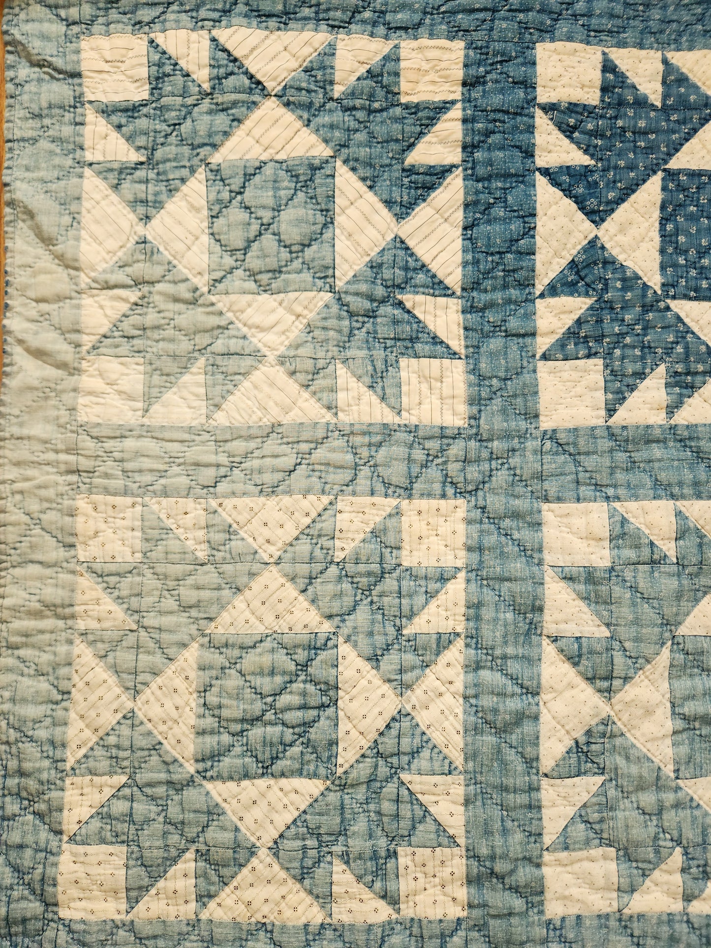 Antique Blue & White Antique Quilt c1900