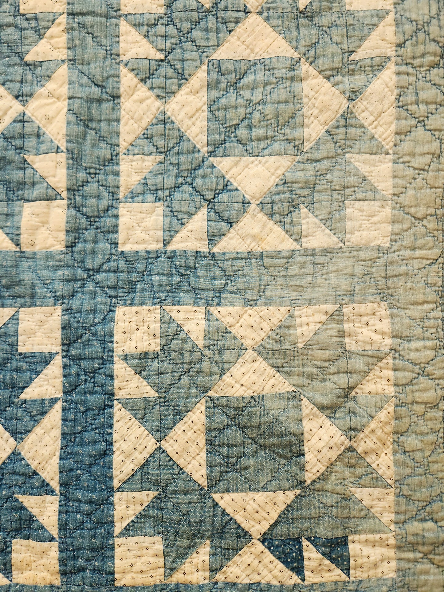 Antique Blue & White Antique Quilt c1900