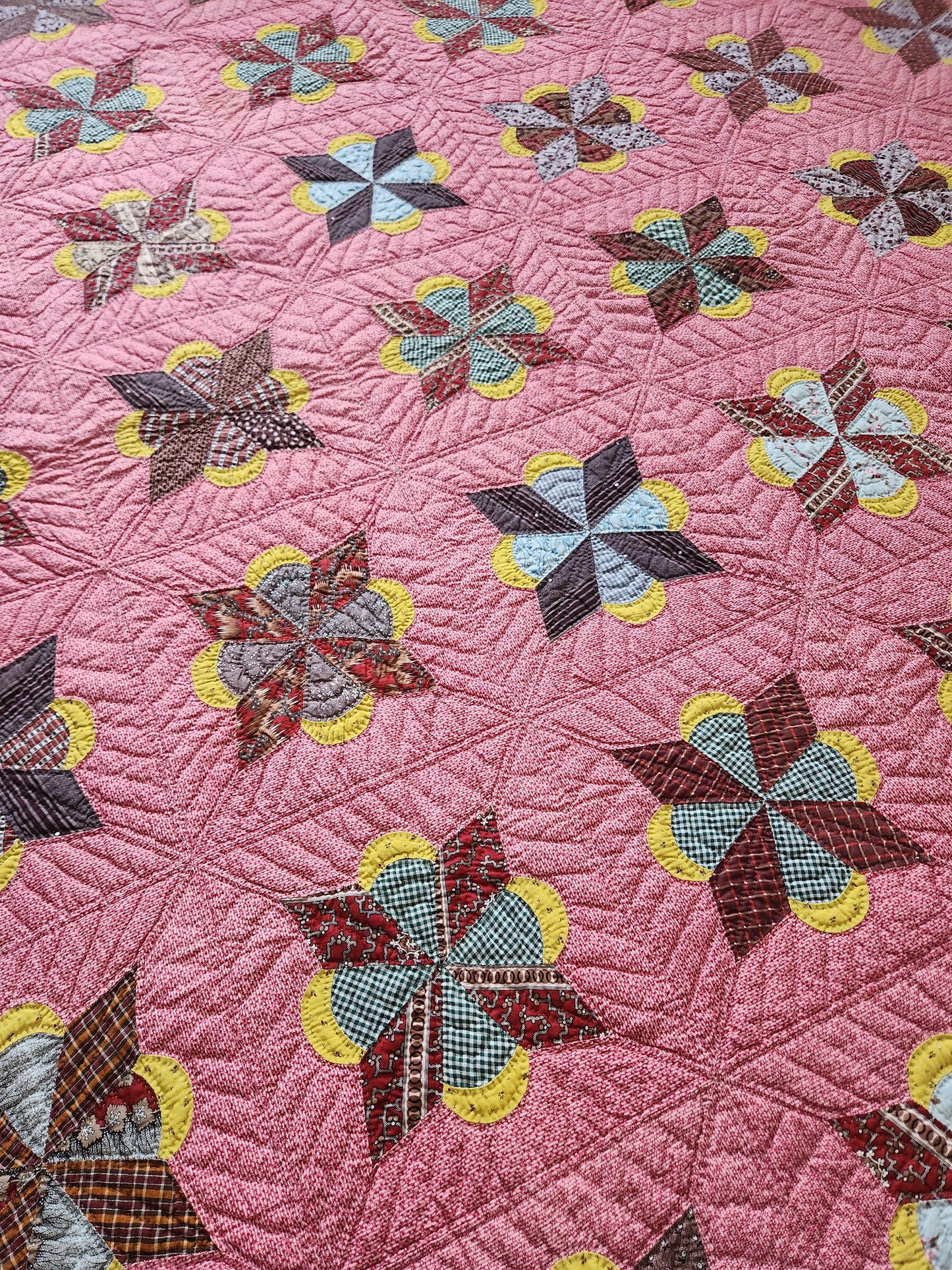 Antique Lucky Star Quilt c1880