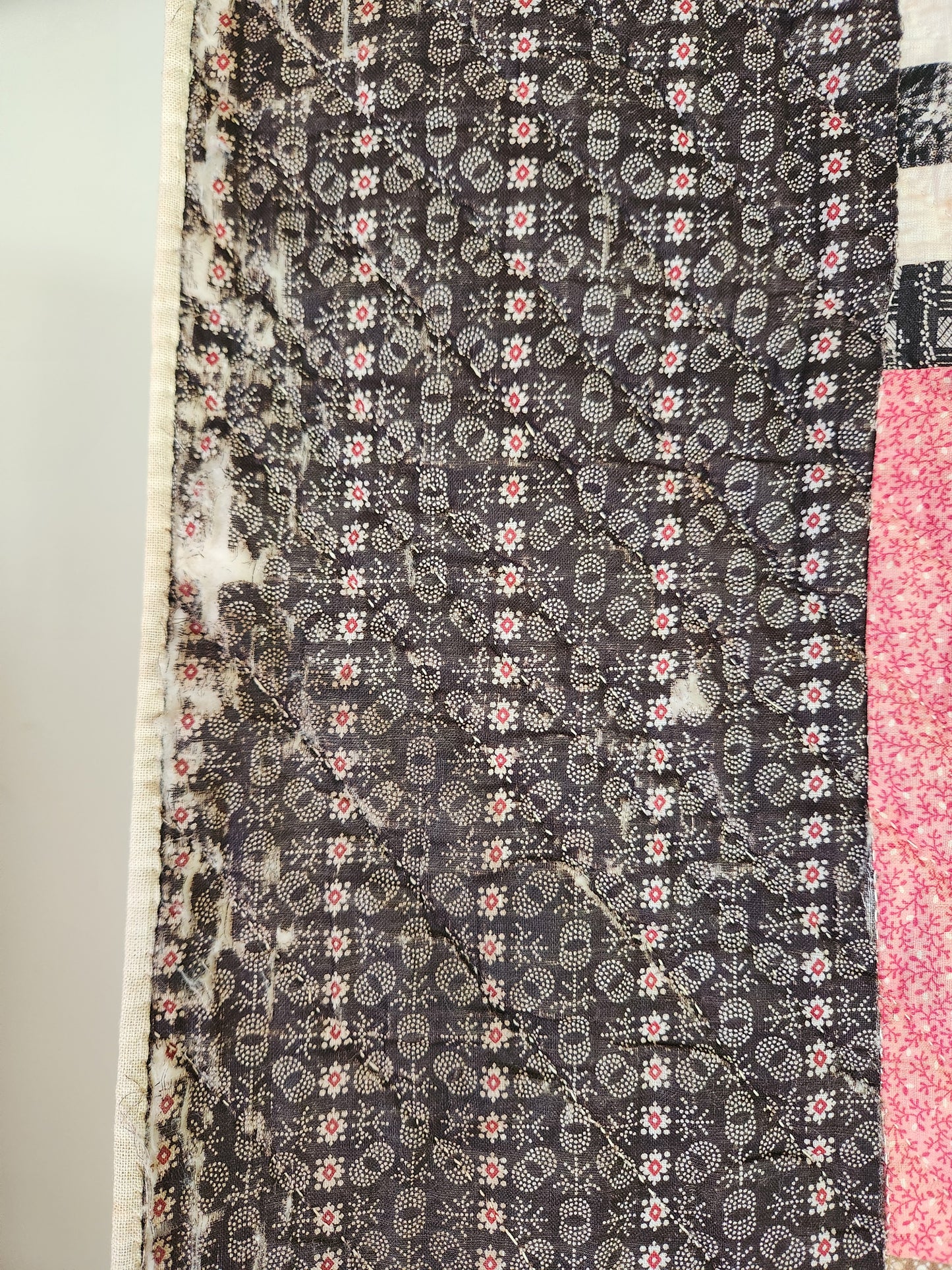 Inscribed Antique Postage Stamp Quilt c1911