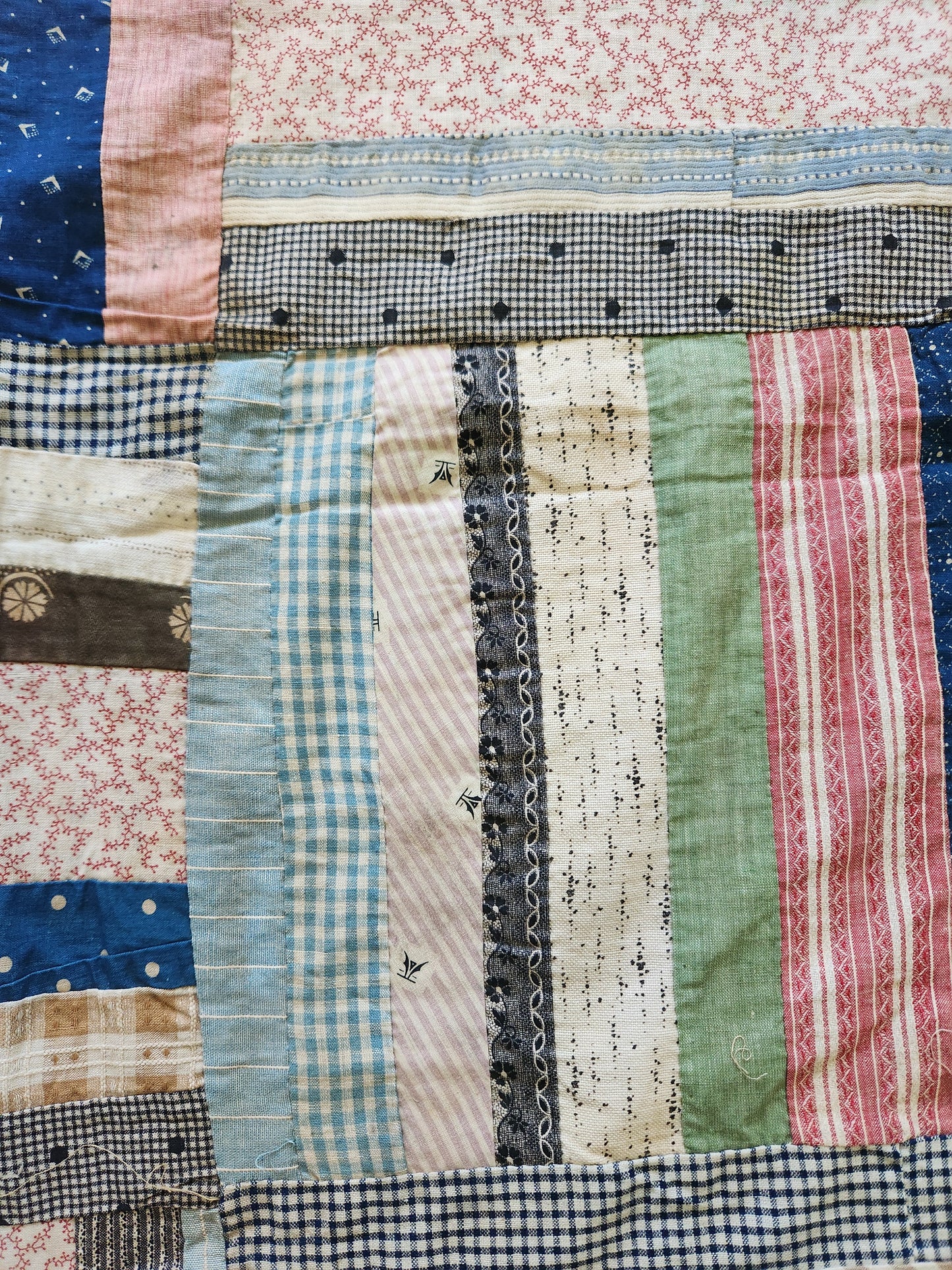 Strip Quilt Top c1920